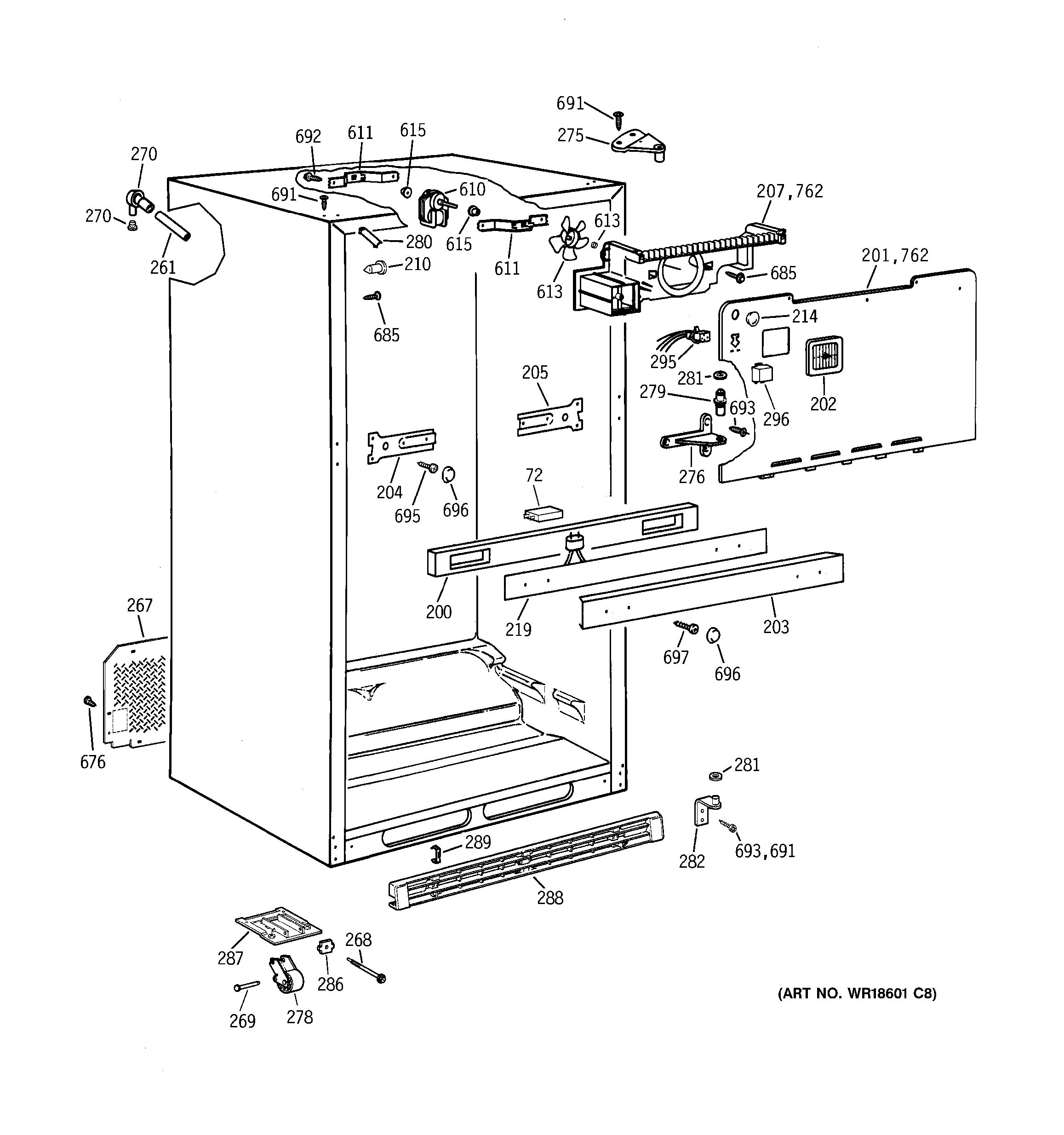 Assembly View For CABINET PARTS TBX22QABRRWW   00011536.p03 2325 