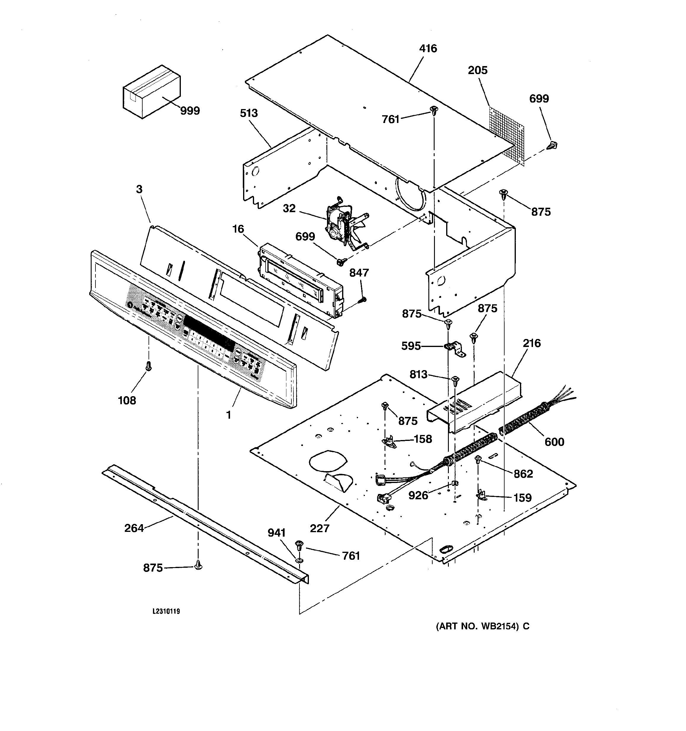 Assembly View for CONTROL PANEL | JTP56WA1WW