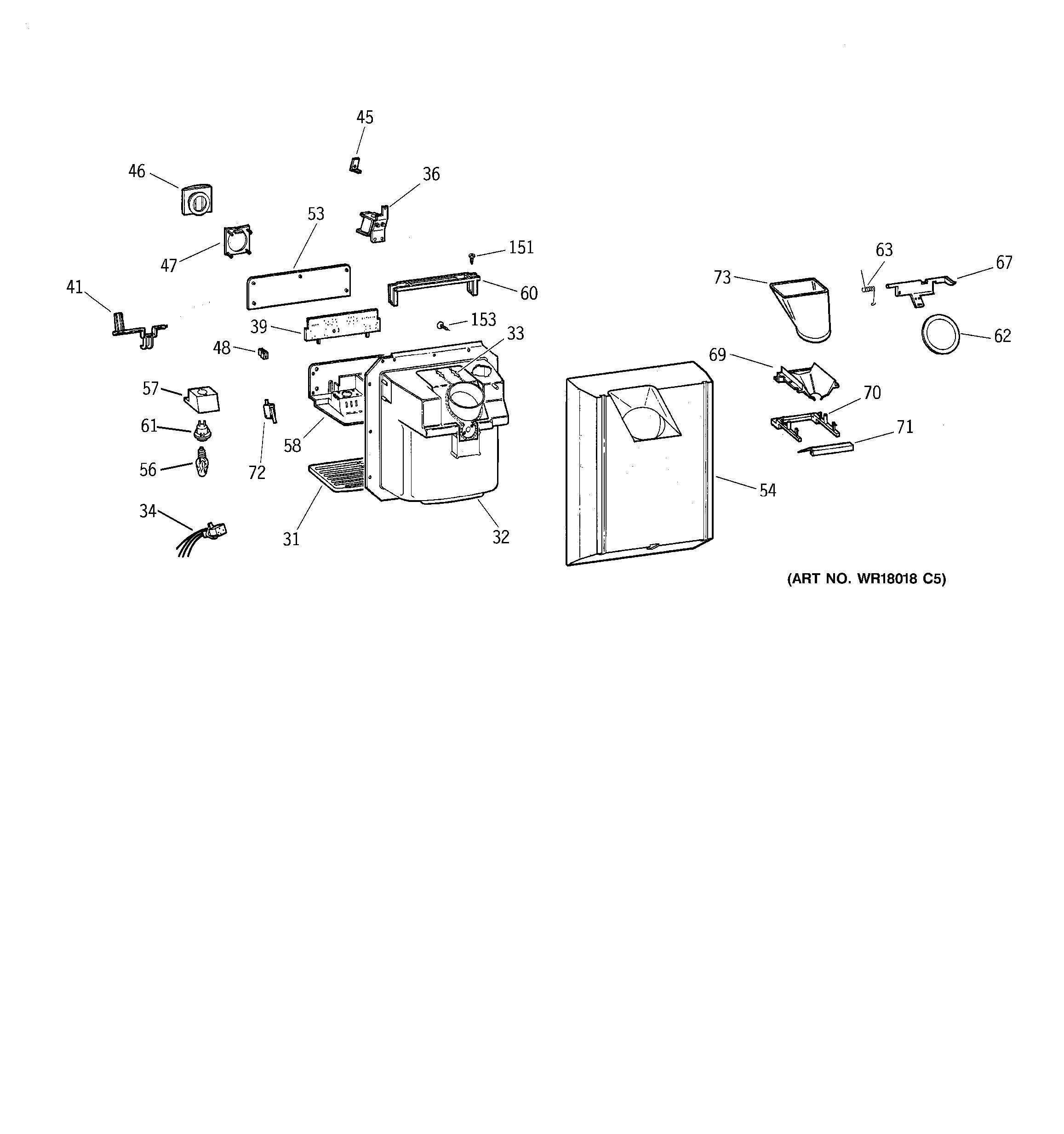 Assembly View for DISPENSER TFX20JRBKWH