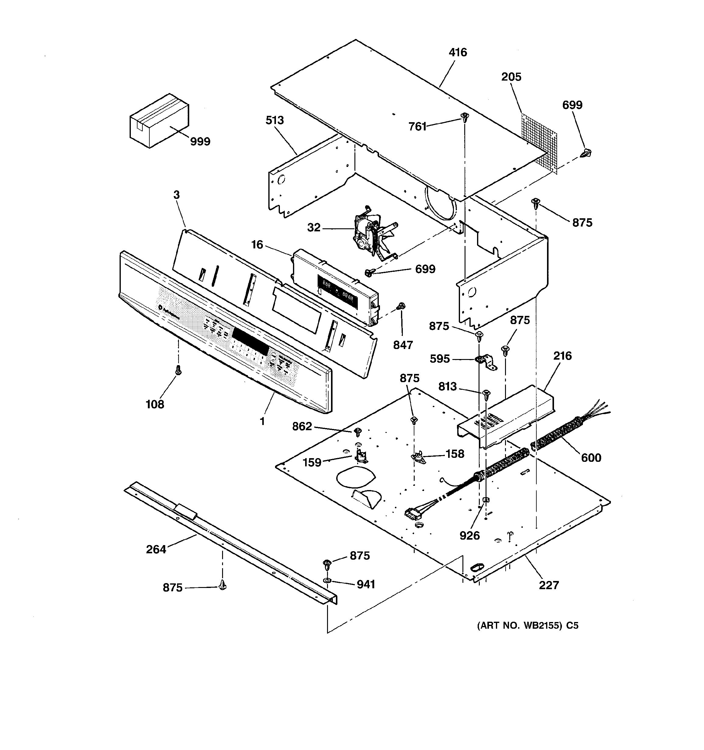 Assembly View for CONTROL PANEL | JTP18WA2WW