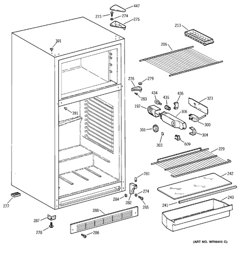 GAhouses119冊 Official GE PSHS6TGXBDSS side-by-side refrigerator parts