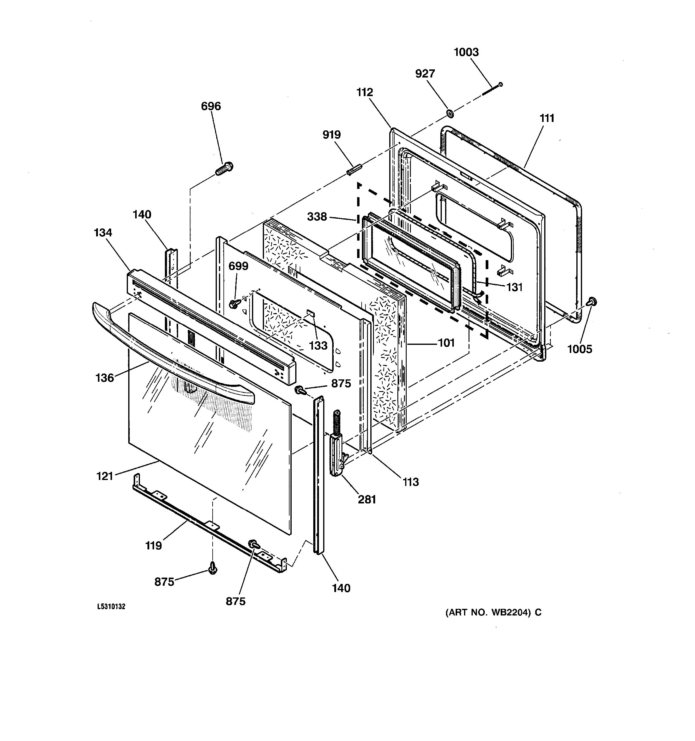 Assembly View for DOOR JBP30BB2WH
