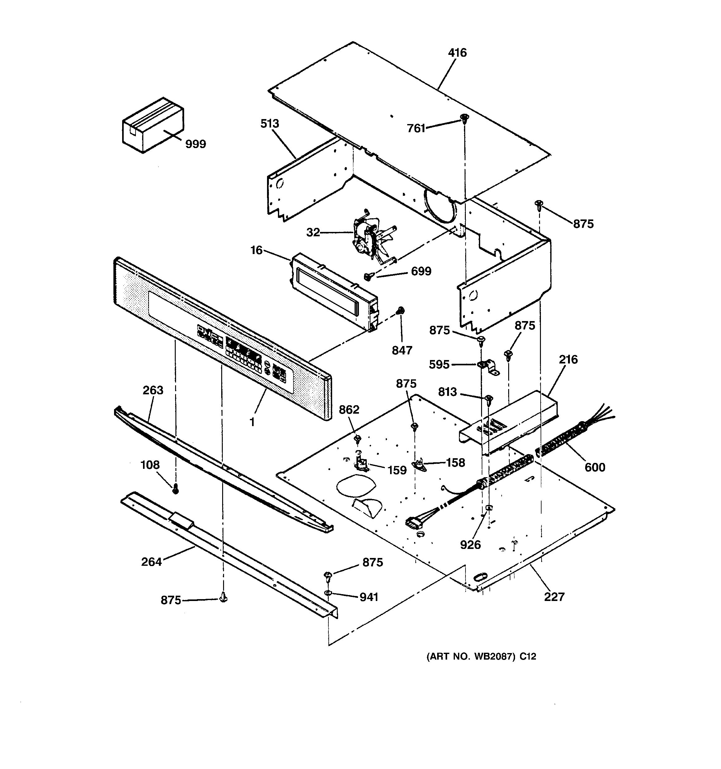 Assembly View for CONTROL PANEL | JT950SA3SS