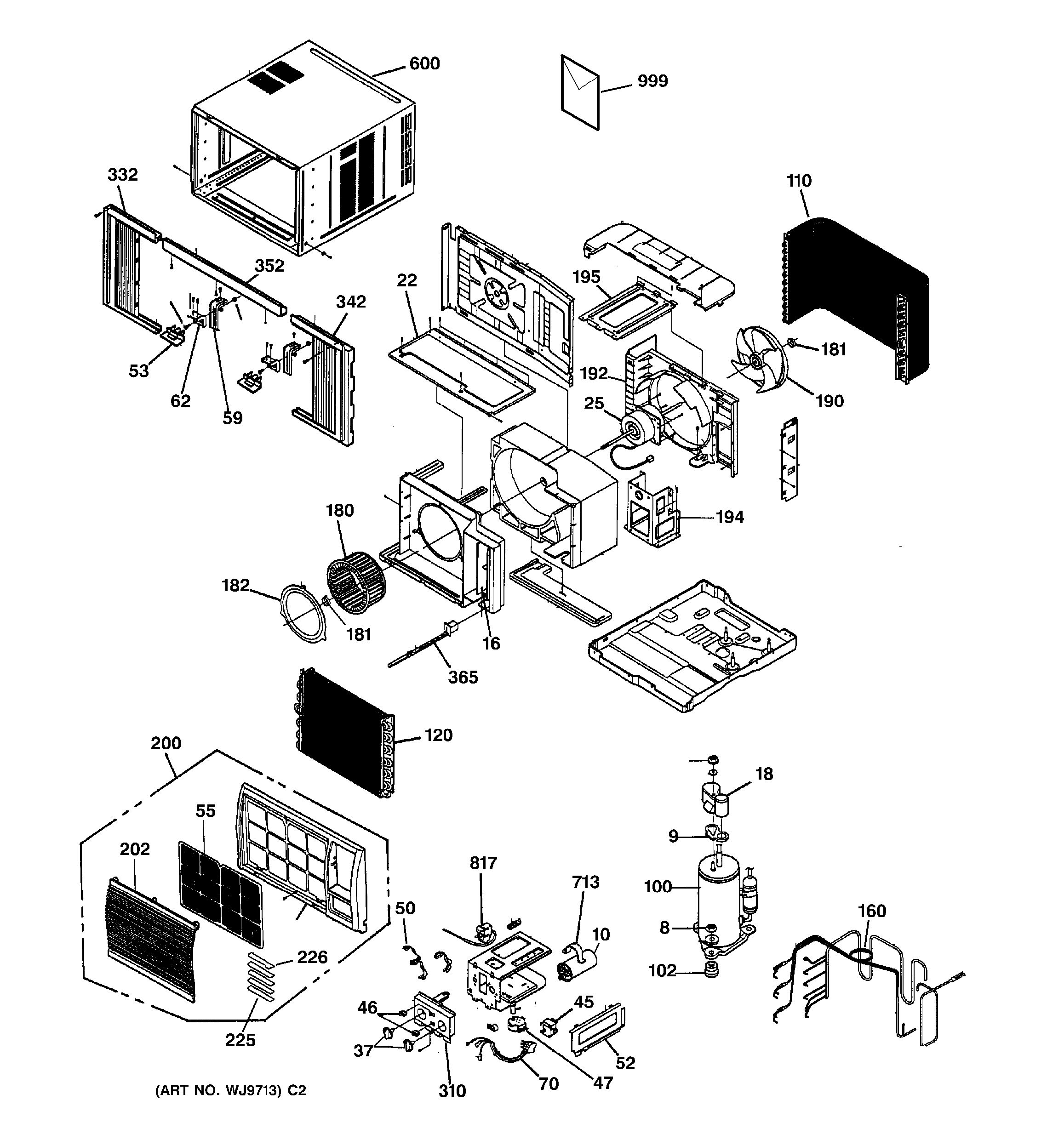 Assembly View for ROOM AIR CONDITIONER AGV24DAM1
