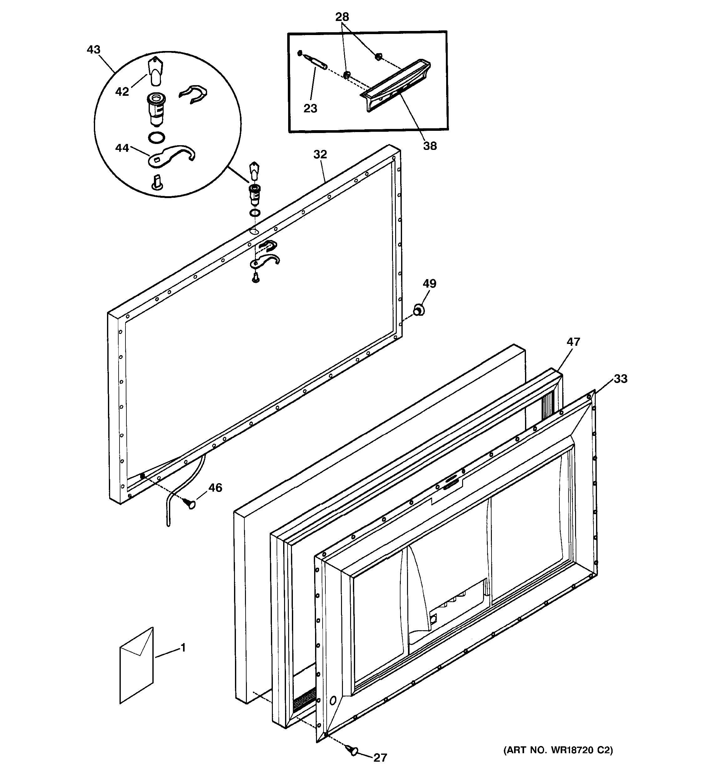 Assembly View For FREEZER DOOR | FCM7DMAWH