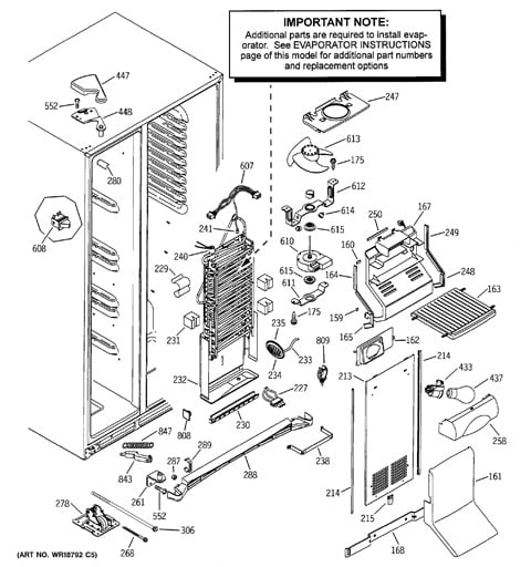 ge profile arctica refrigerator parts diagram