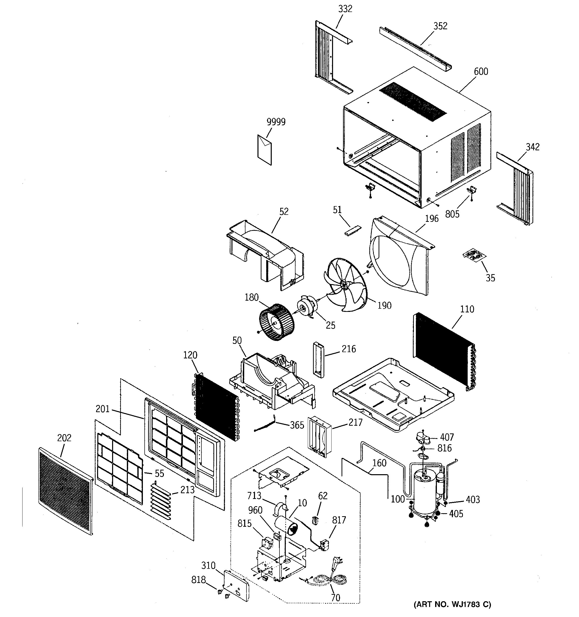 Assembly View for ROOM AIR CONDITIONER | ASV08FAS2