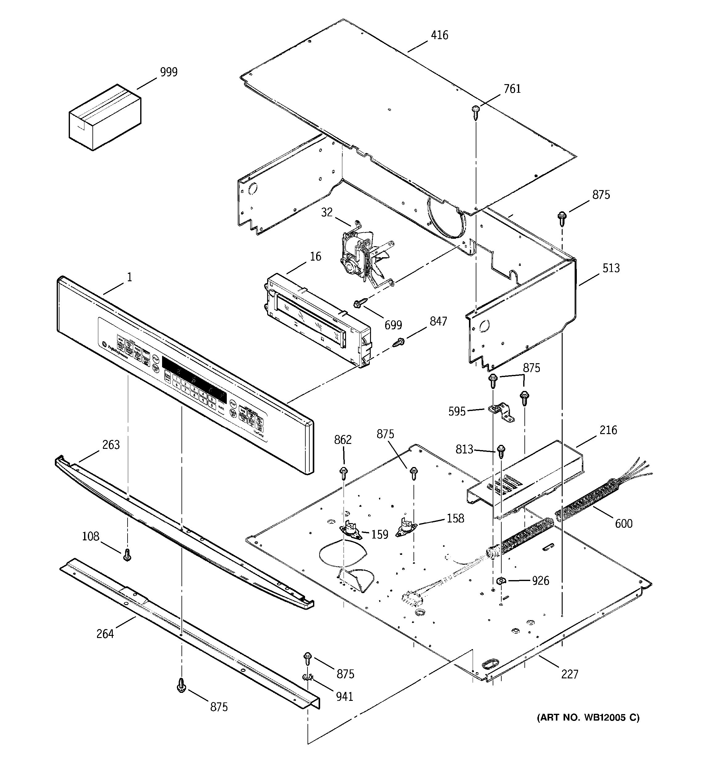 Assembly View for CONTROL PANEL | JT950SA4SS