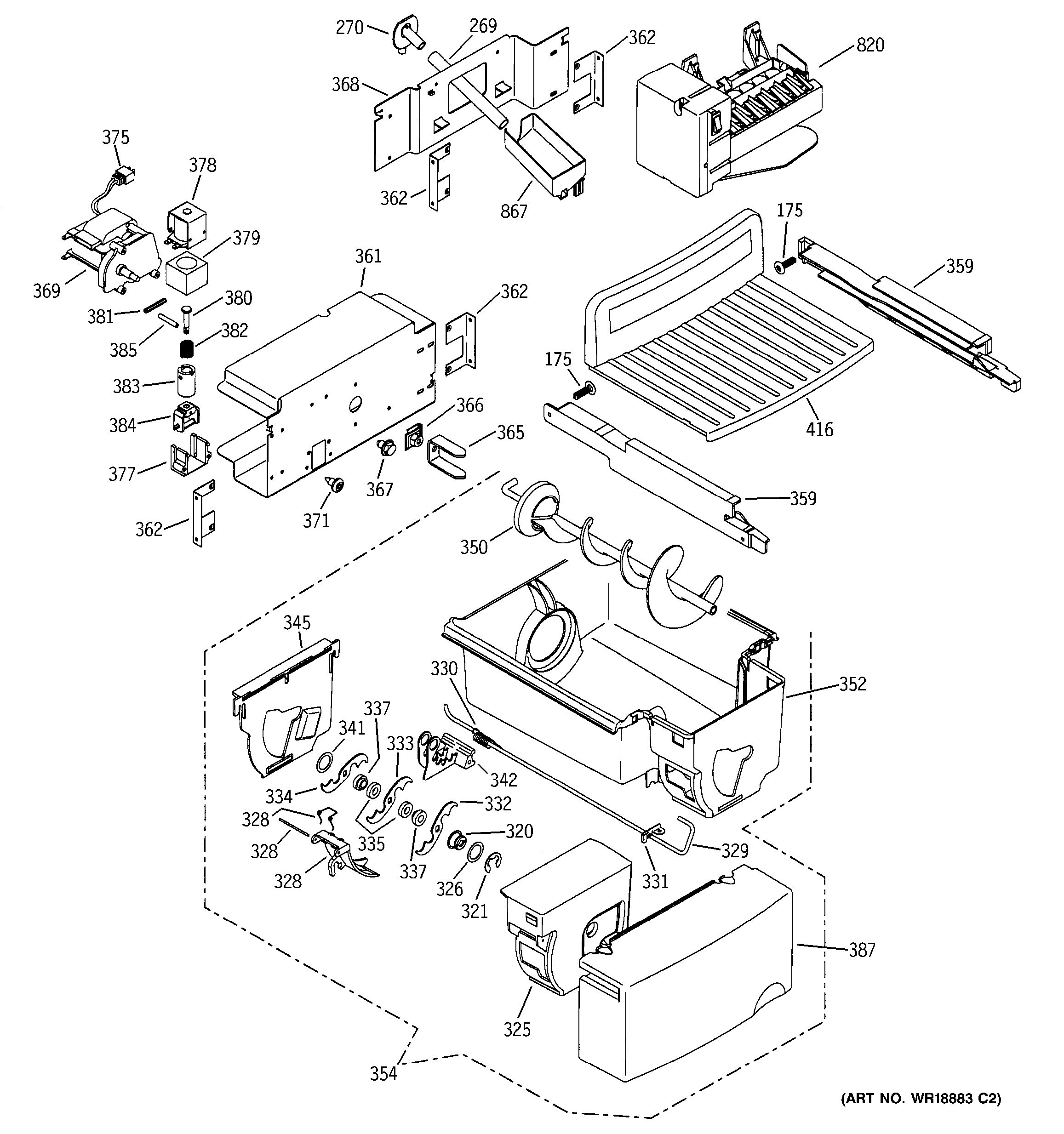Assembly View For Icemaker  U0026 Dispenser