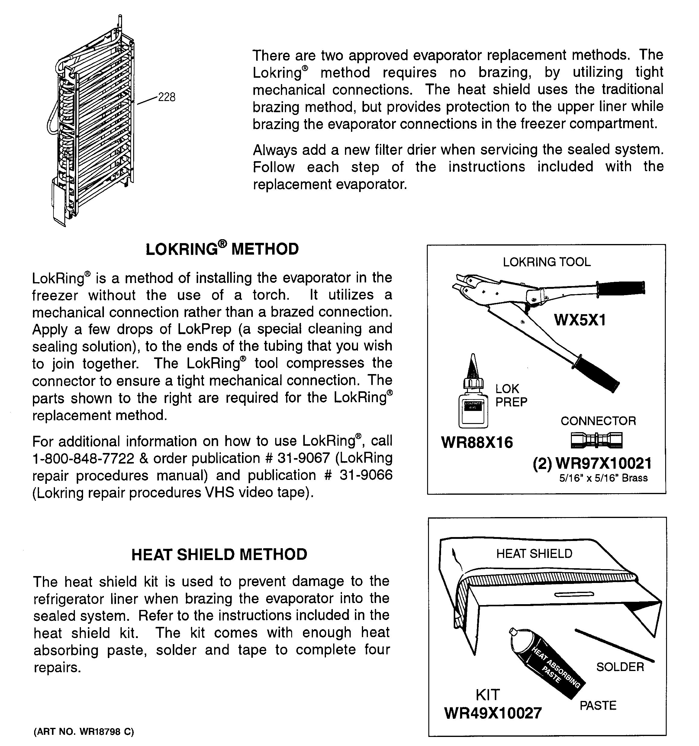 Assembly View for EVAPORATOR INSTRUCTIONS GSS25LGMAWW