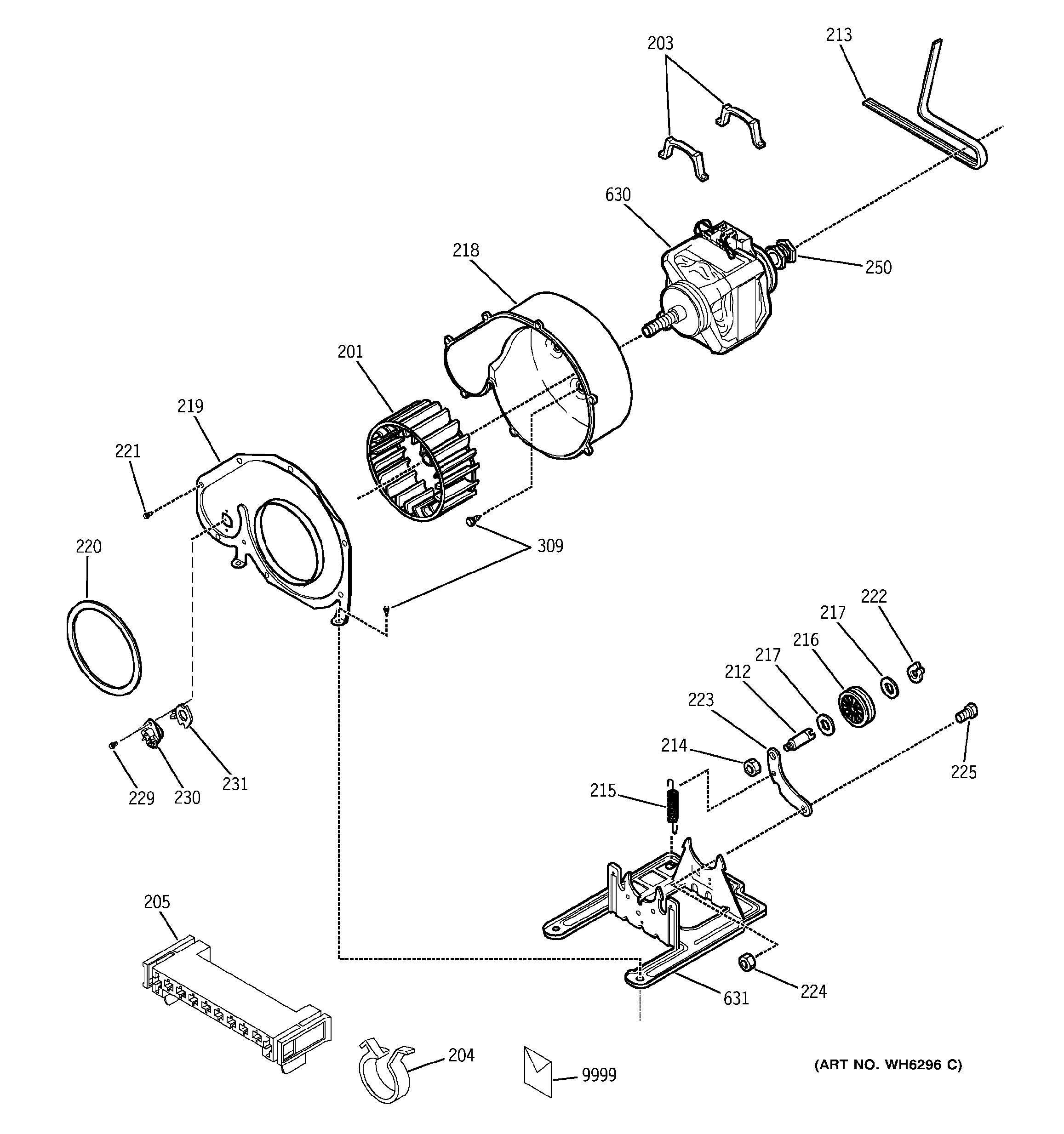 Assembly View for MOTOR & FAN ASSEMBLY | DDSS475EA0WW