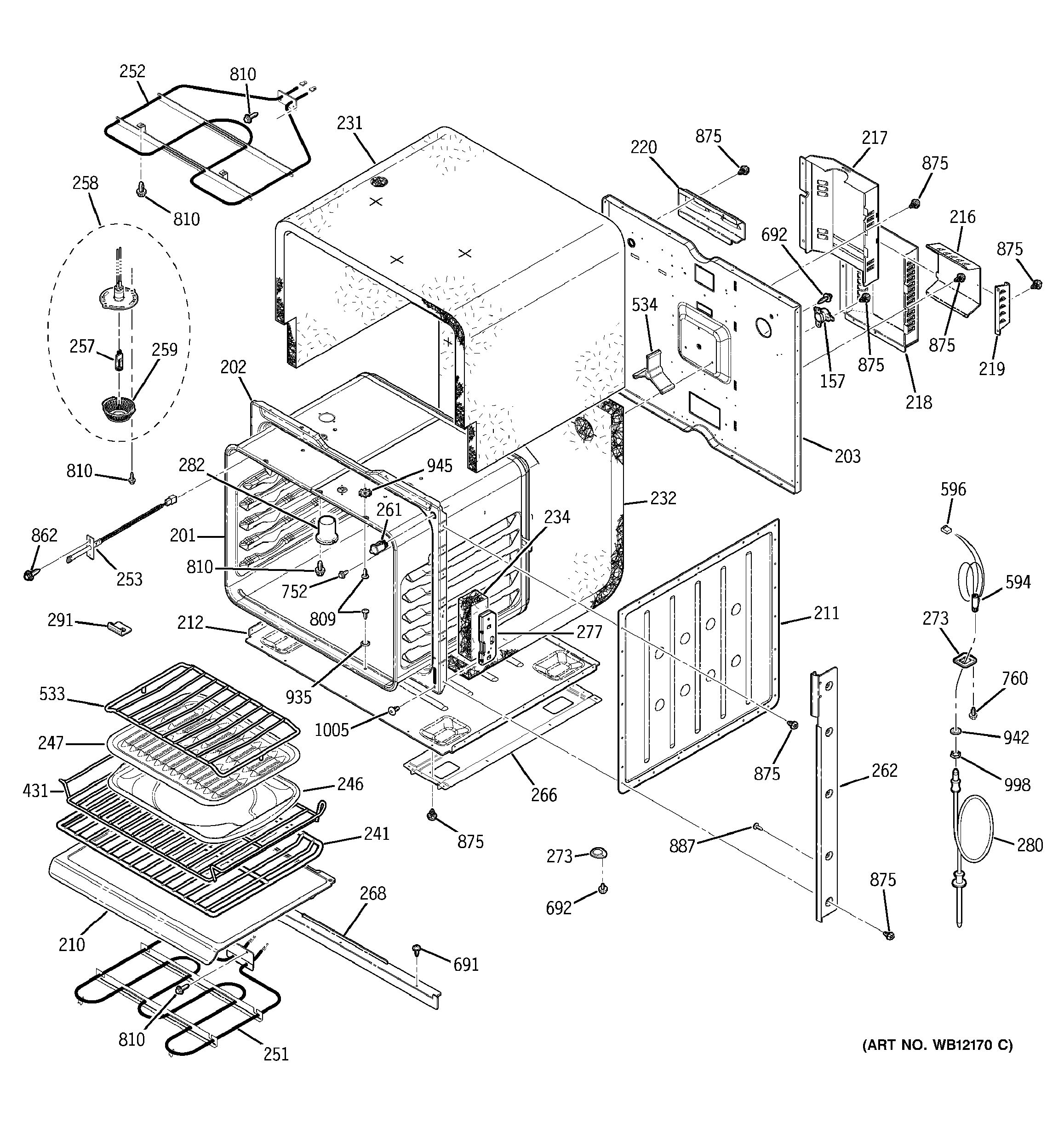 Assembly View for BODY PARTS | JKP18WD1WW