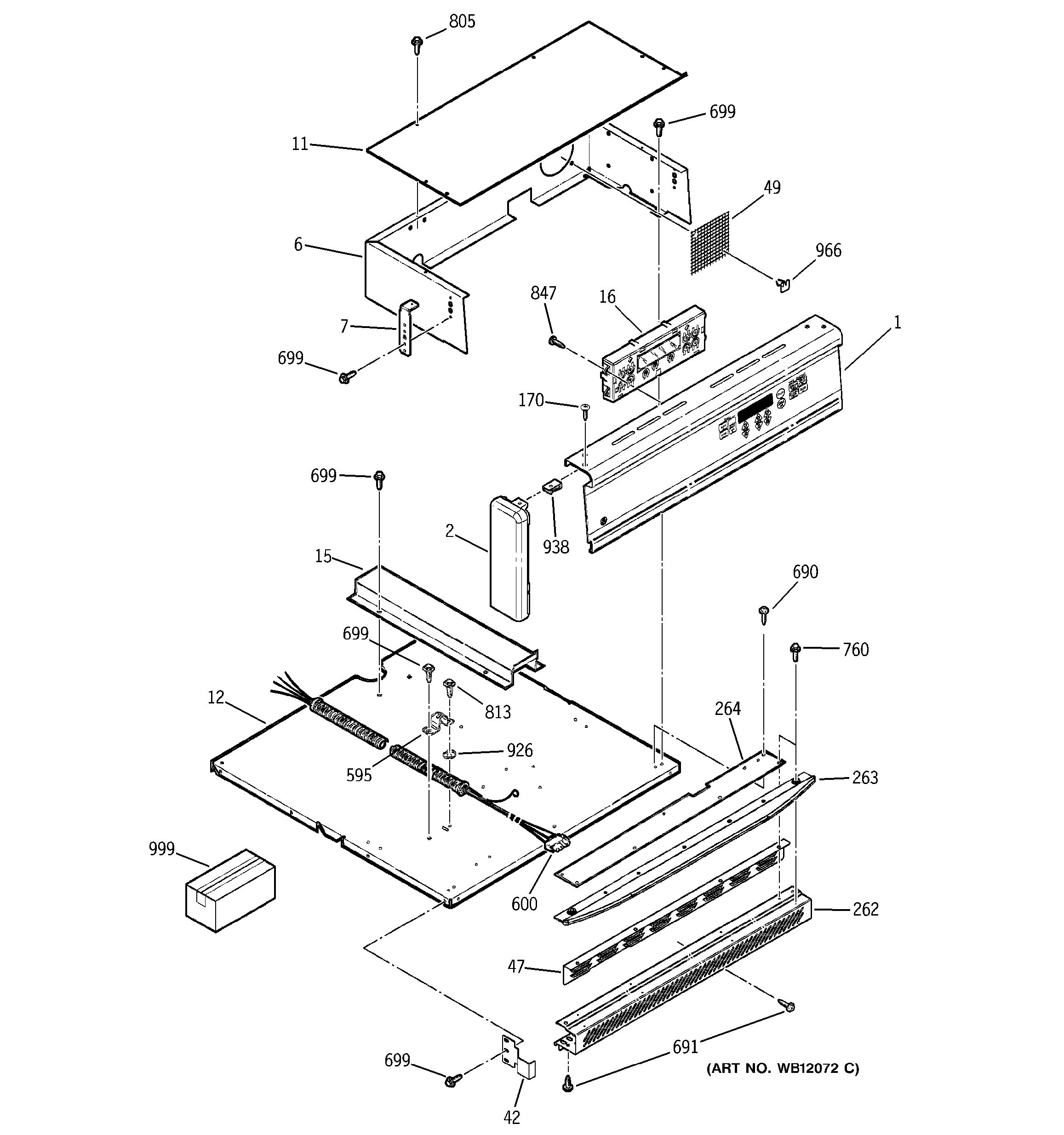 Assembly View for CONTROL PANEL | JRS04BW5BB