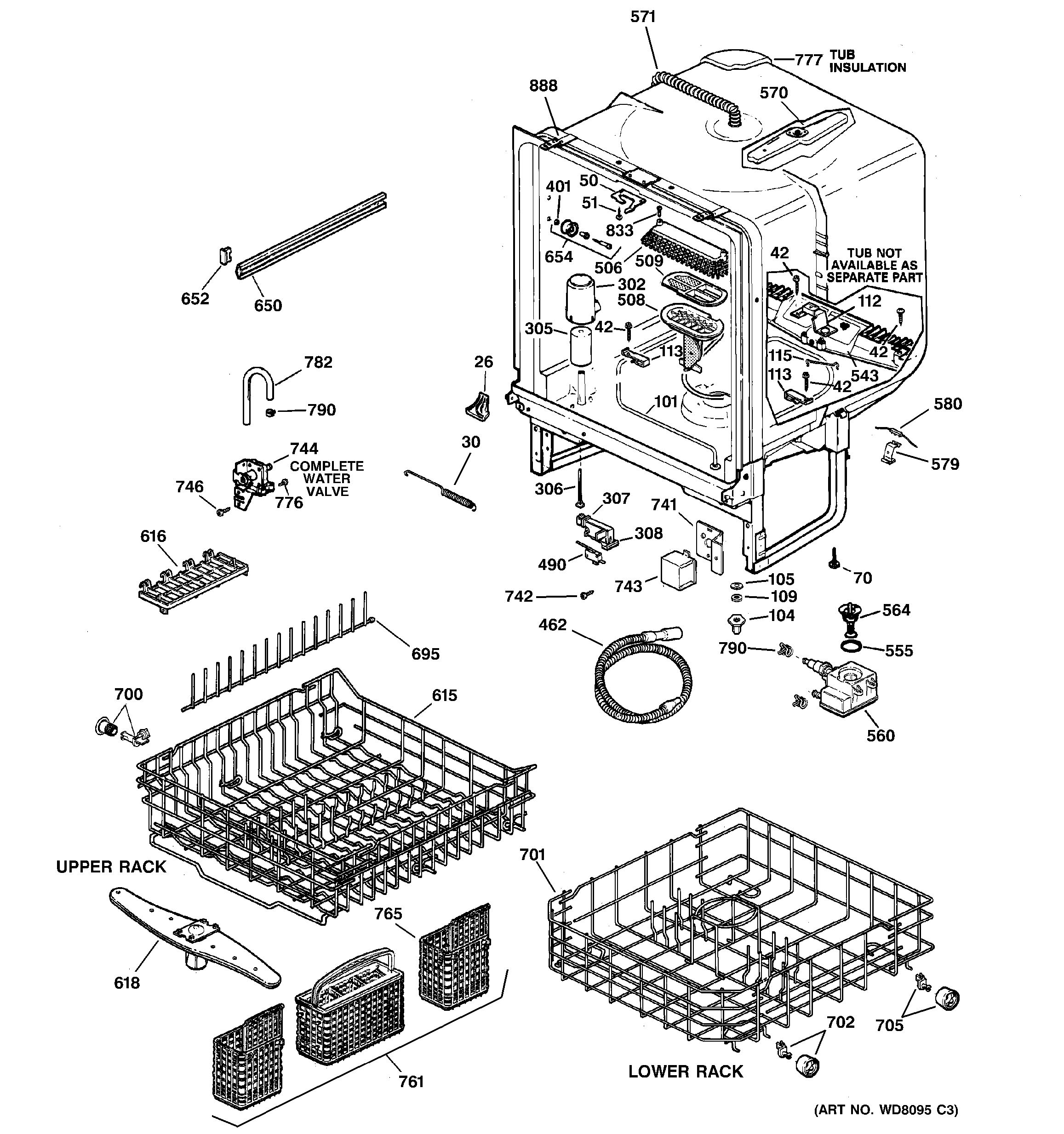 Assembly View for BODY PARTS | GSD5500G00BB