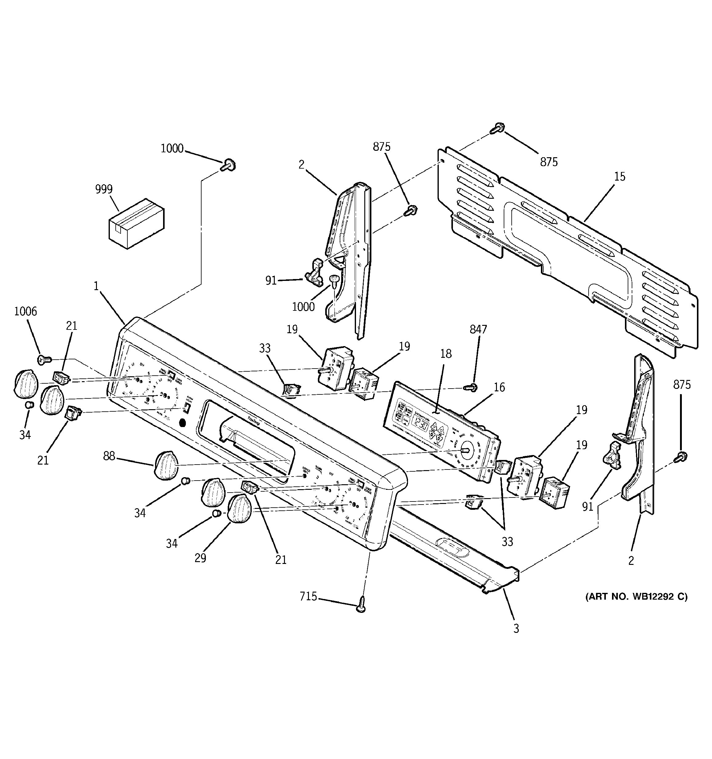 Assembly View for CONTROL PANEL | JBP78DD1CC