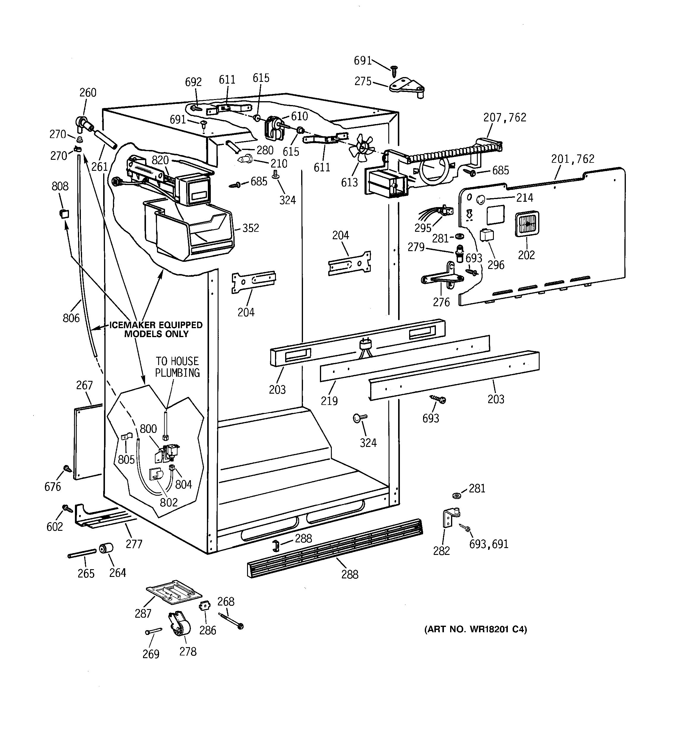 Assembly View for CABINET PARTS | TBX24ZIXCRWW