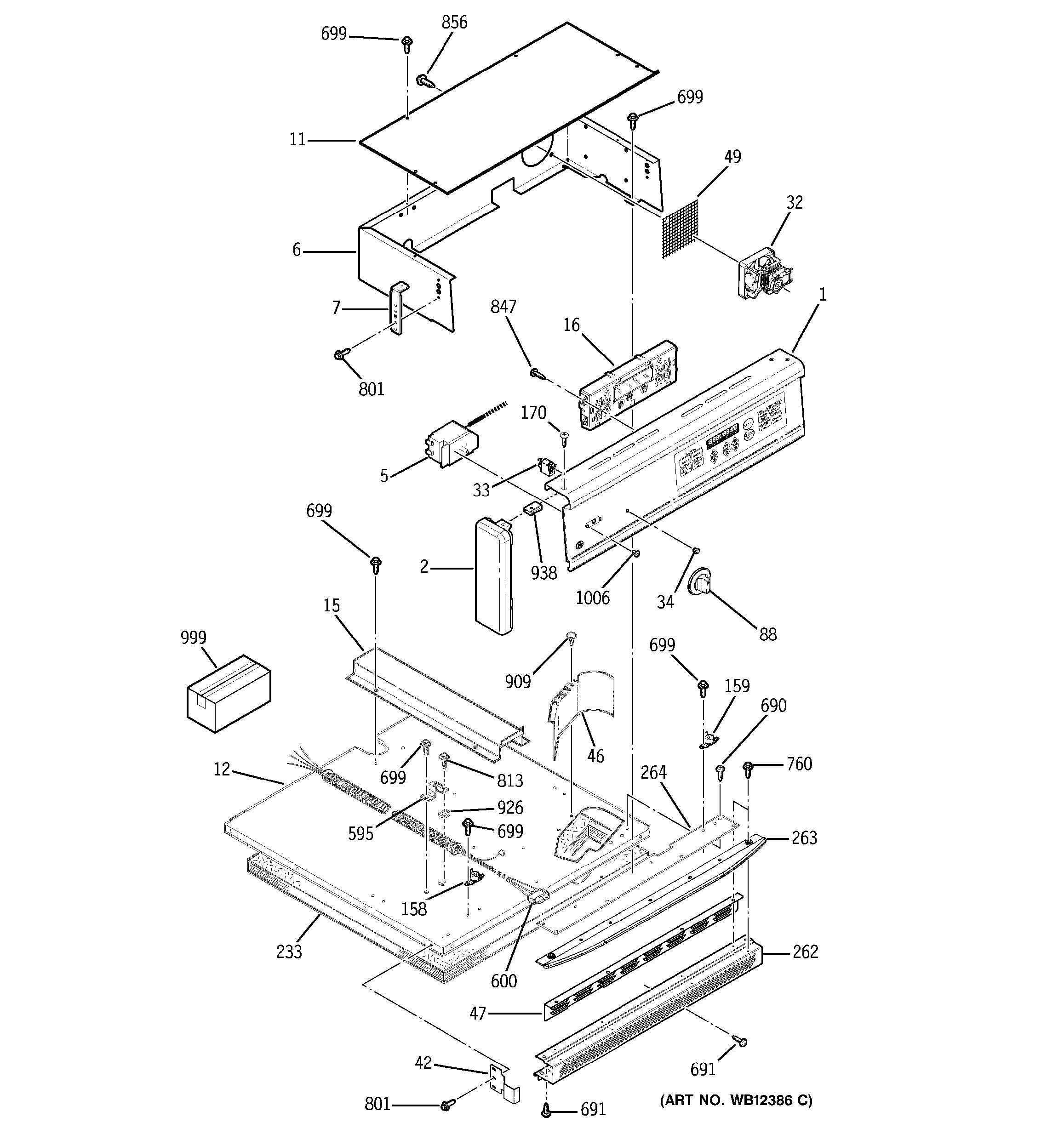 Assembly View for CONTROL PANEL | JRP24BD1BB