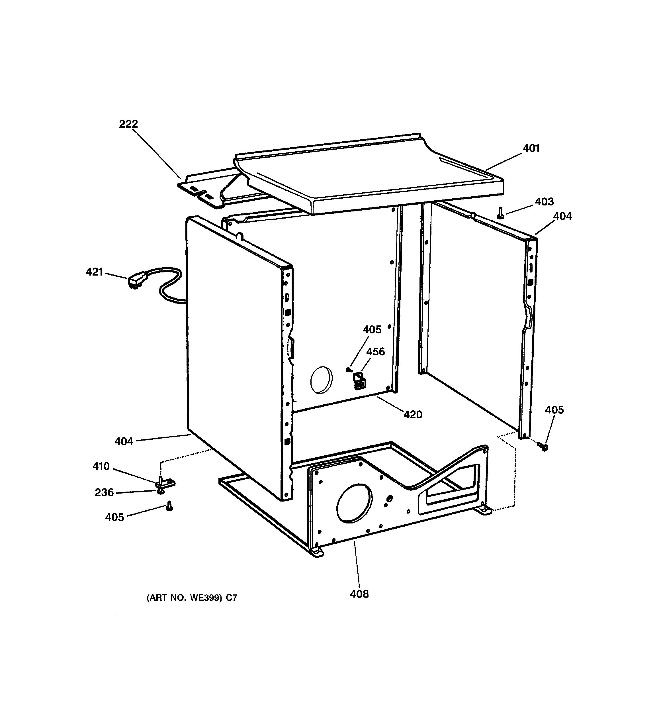 Assembly View for CABINET | DBSR453GB0WW