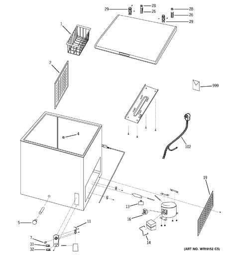 ge chest freezer model fcm5dmcwh