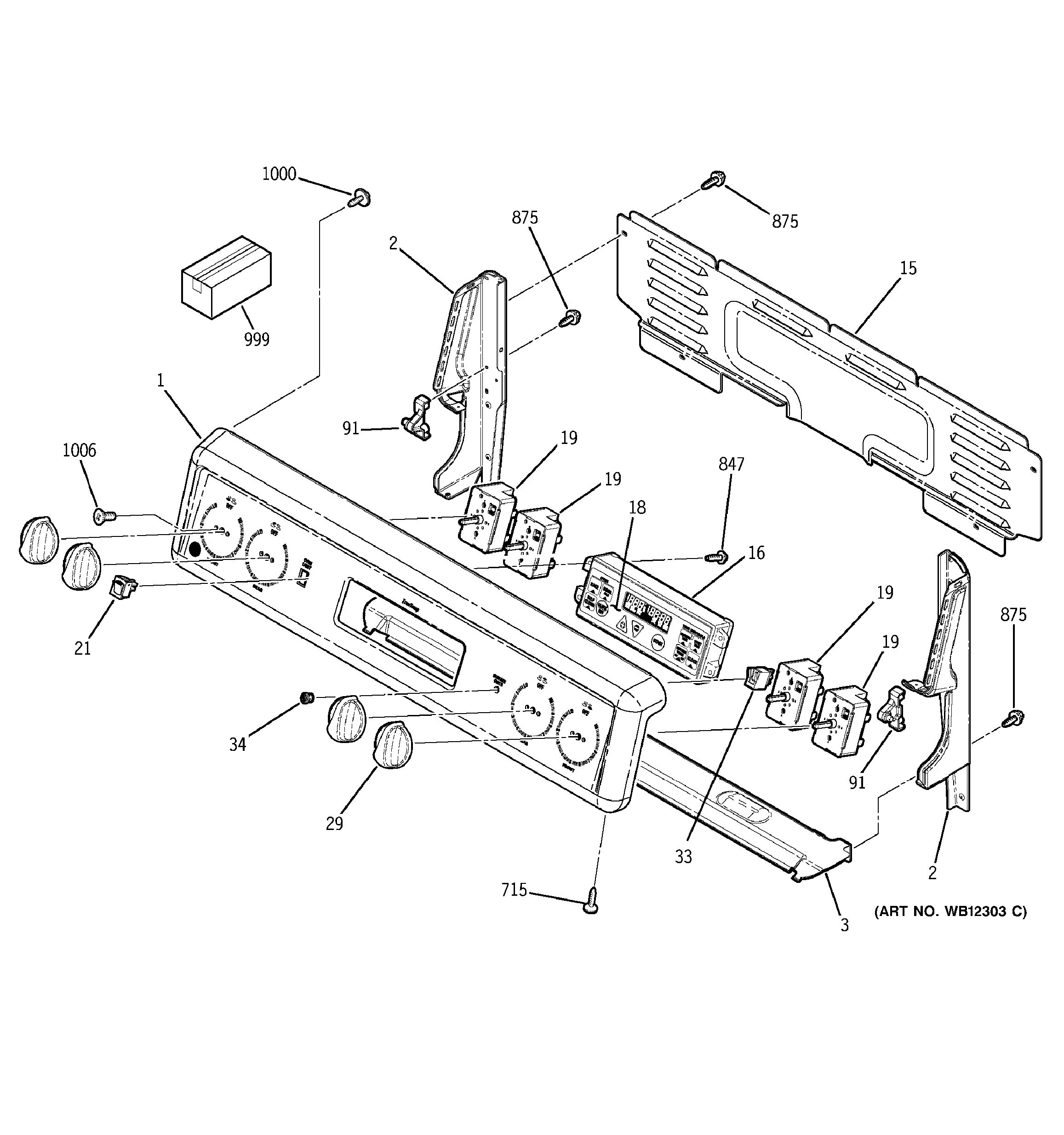 Assembly View for CONTROL PANEL | JBP48CB2CC