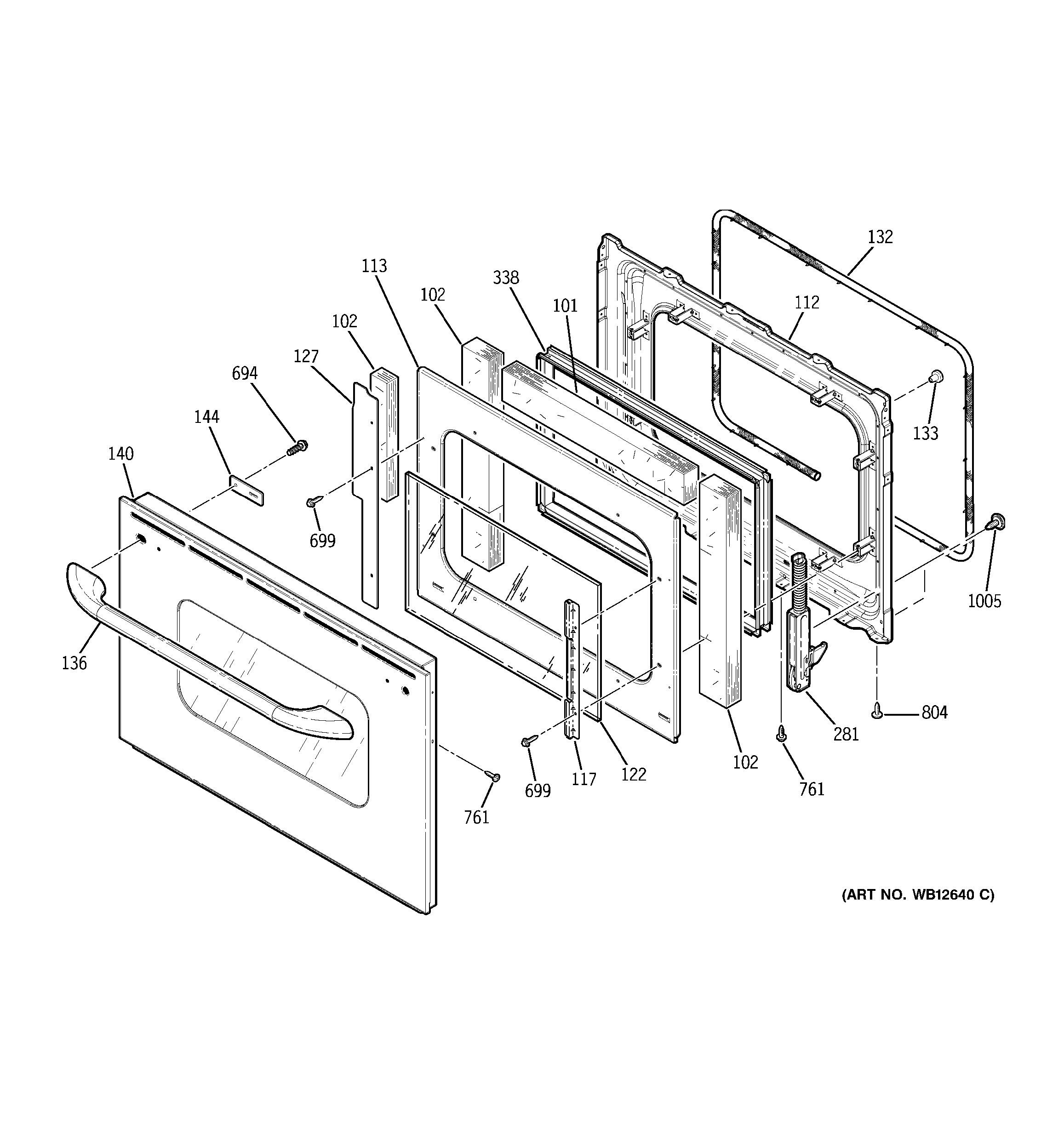 Assembly View for DOOR | JTP86SF1SS