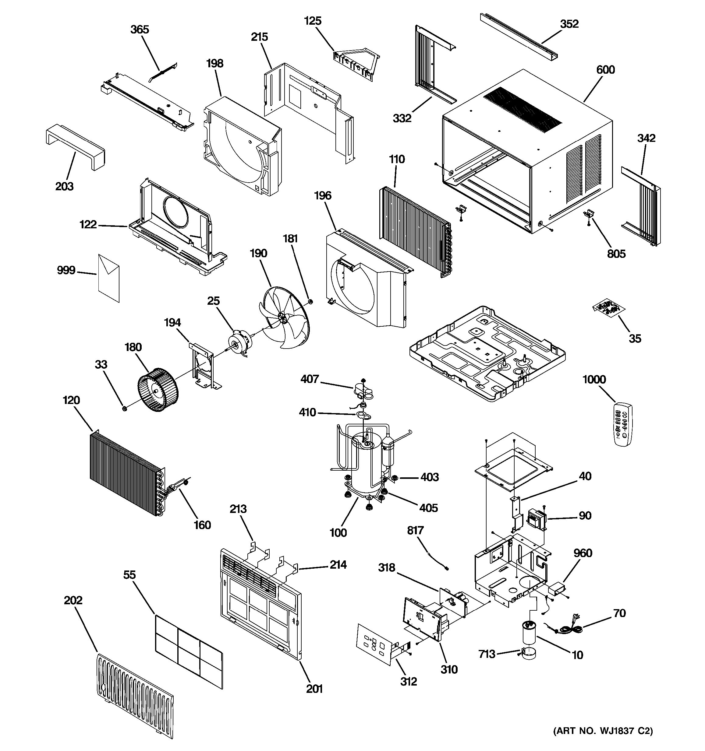 Assembly View for ROOM AIR CONDITIONER | ASM10ACS1