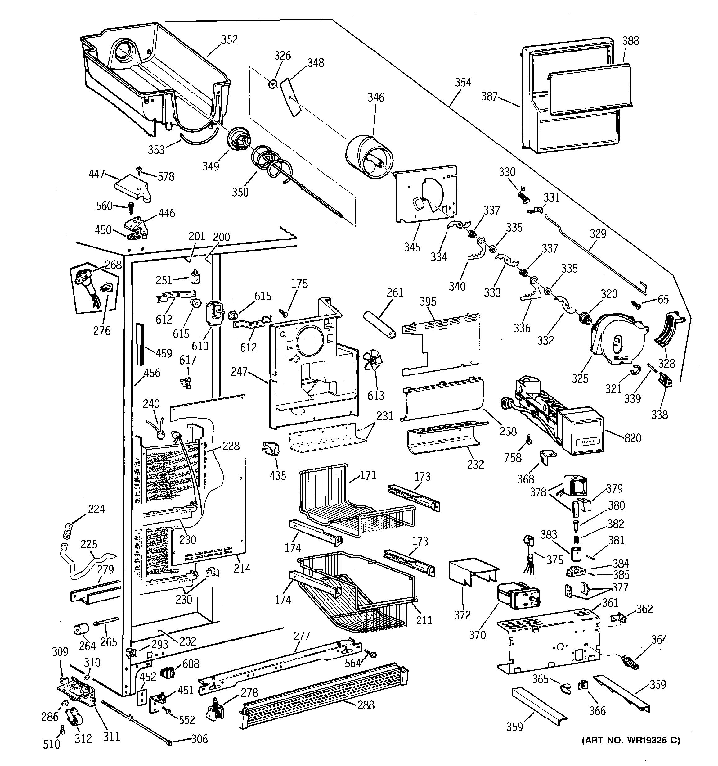 Assembly View for FREEZER SECTION | TPG21PRDAWW