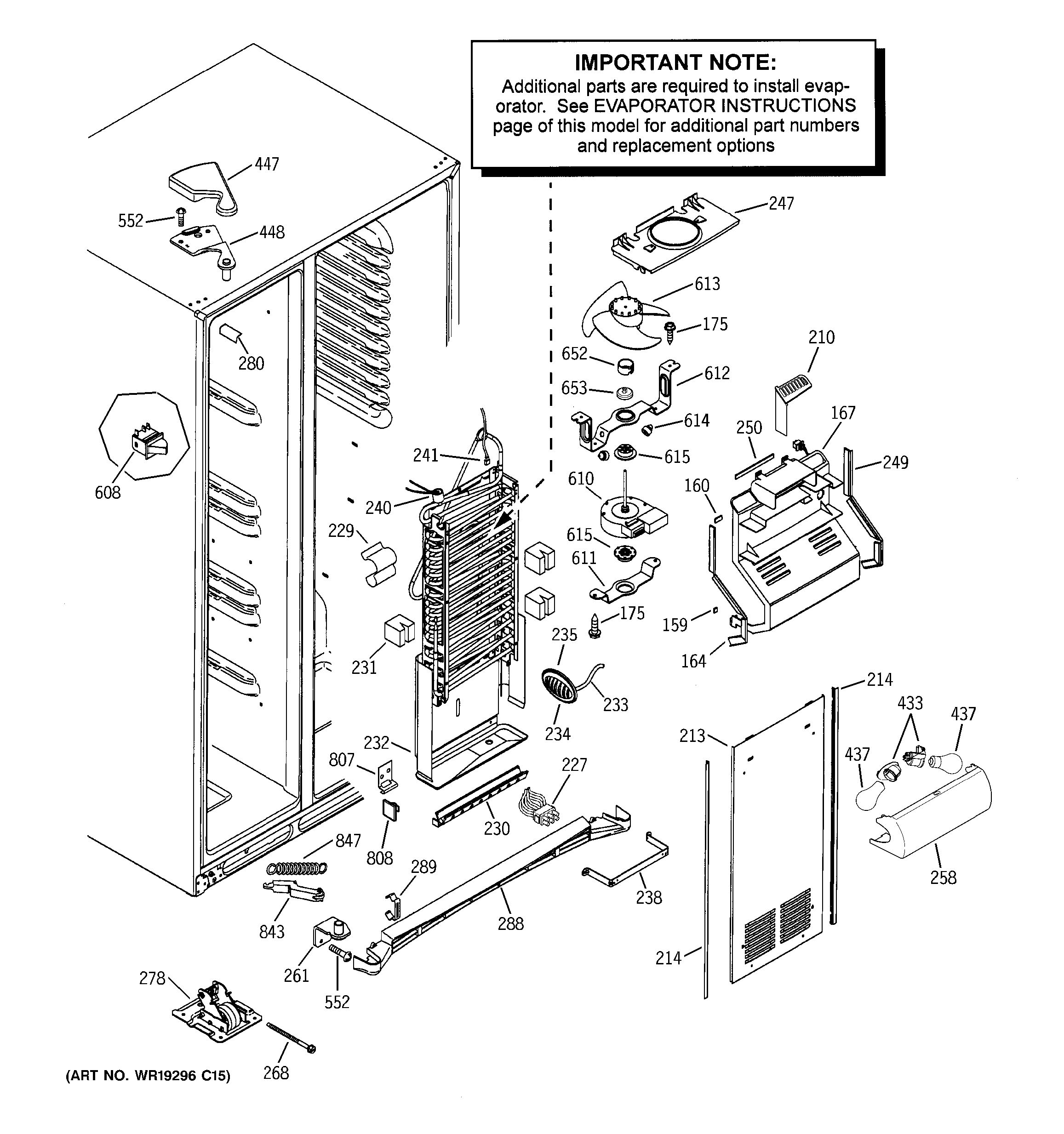 Assembly View for FREEZER SECTION | PSS26SGPASS