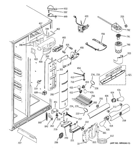 ge profile refrigerator schematic