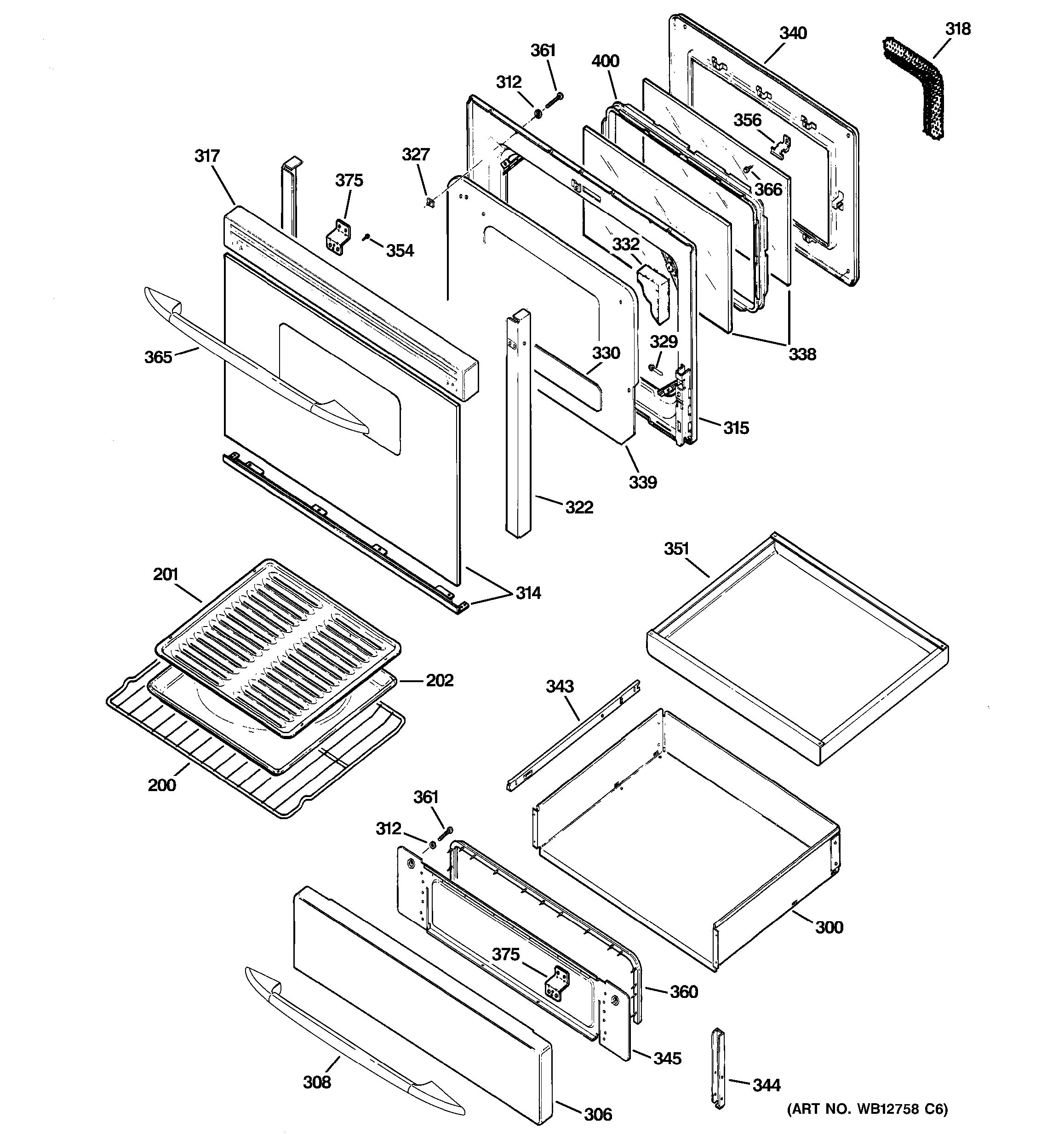 Assembly View for DOOR & DRAWER PARTS | J2B915SEH1SS