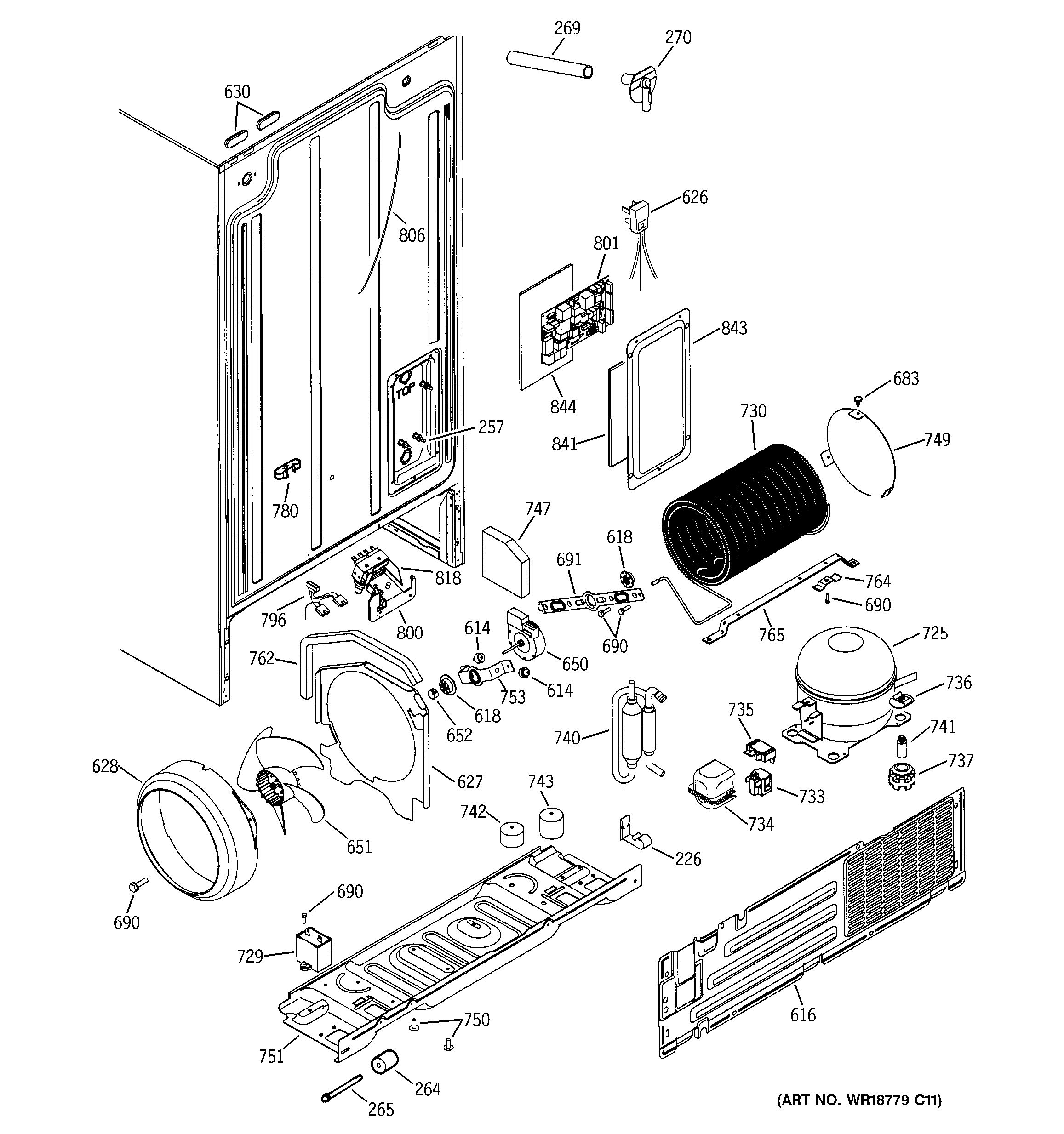 Assembly View for SEALED SYSTEM & MOTHER BOARD | GSG20IEMBFBB