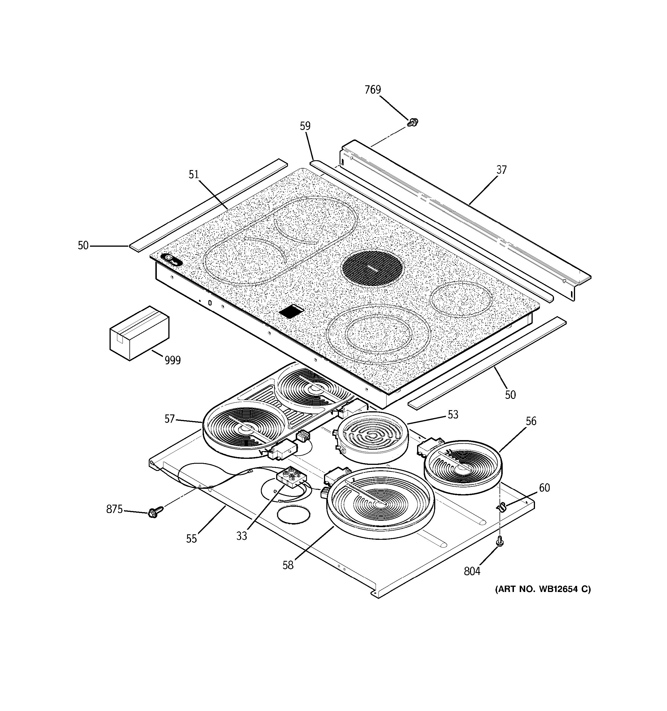 Assembly View for COOKTOP JS968SF4SS