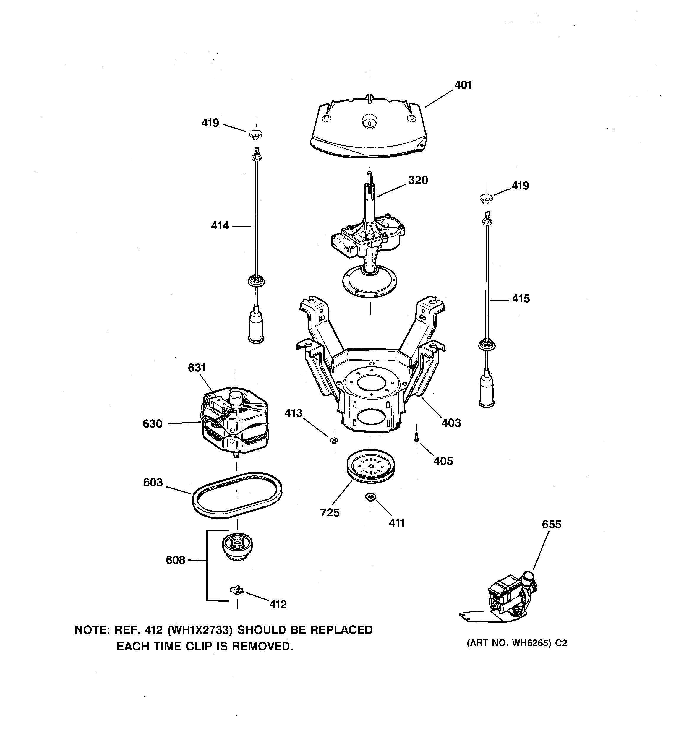 Assembly View for SUSPENSION, PUMP & DRIVE COMPONENTS | WCSR2090D4WW