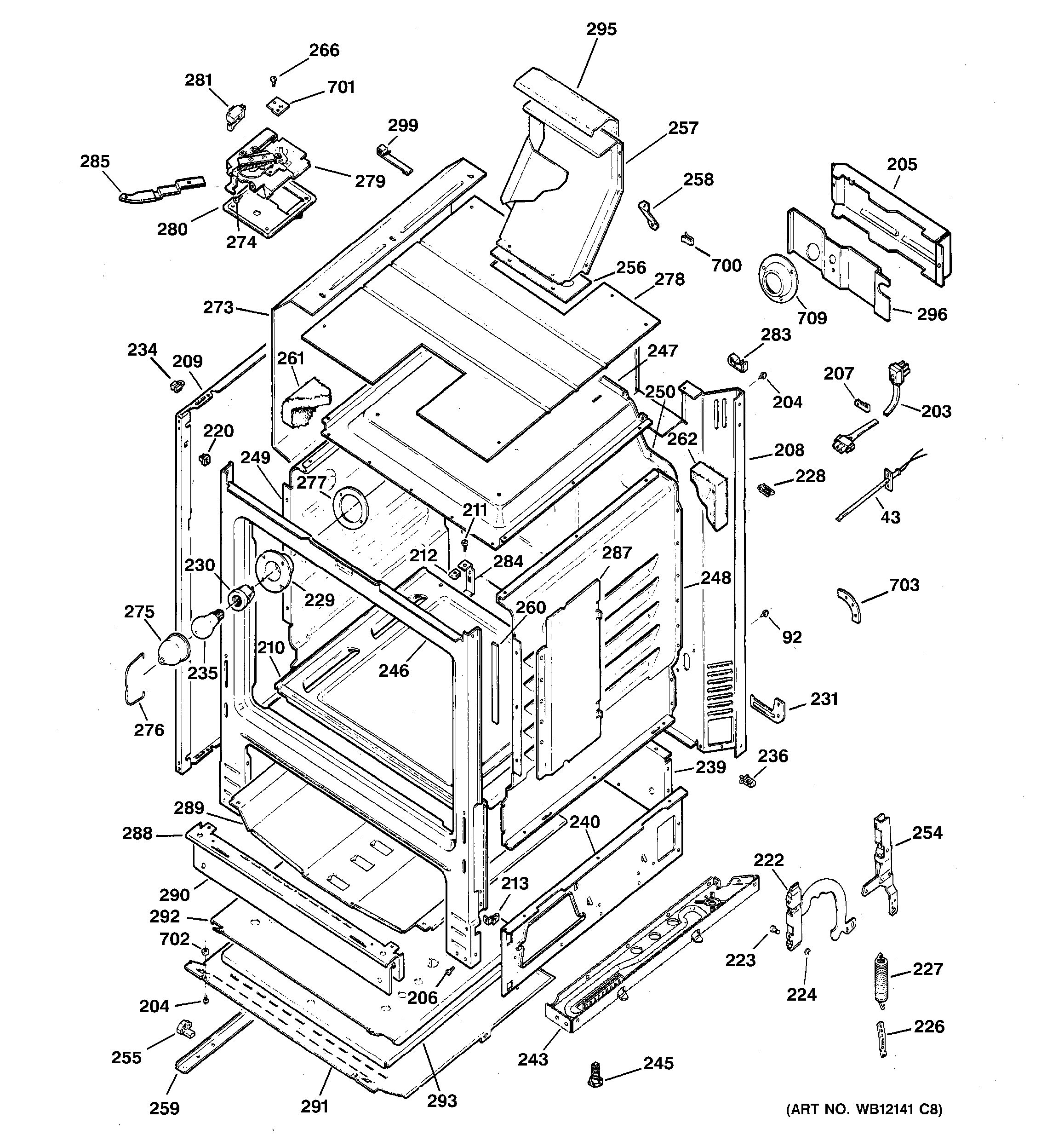 Assembly View for BODY PARTS | RGB745BEH3WH