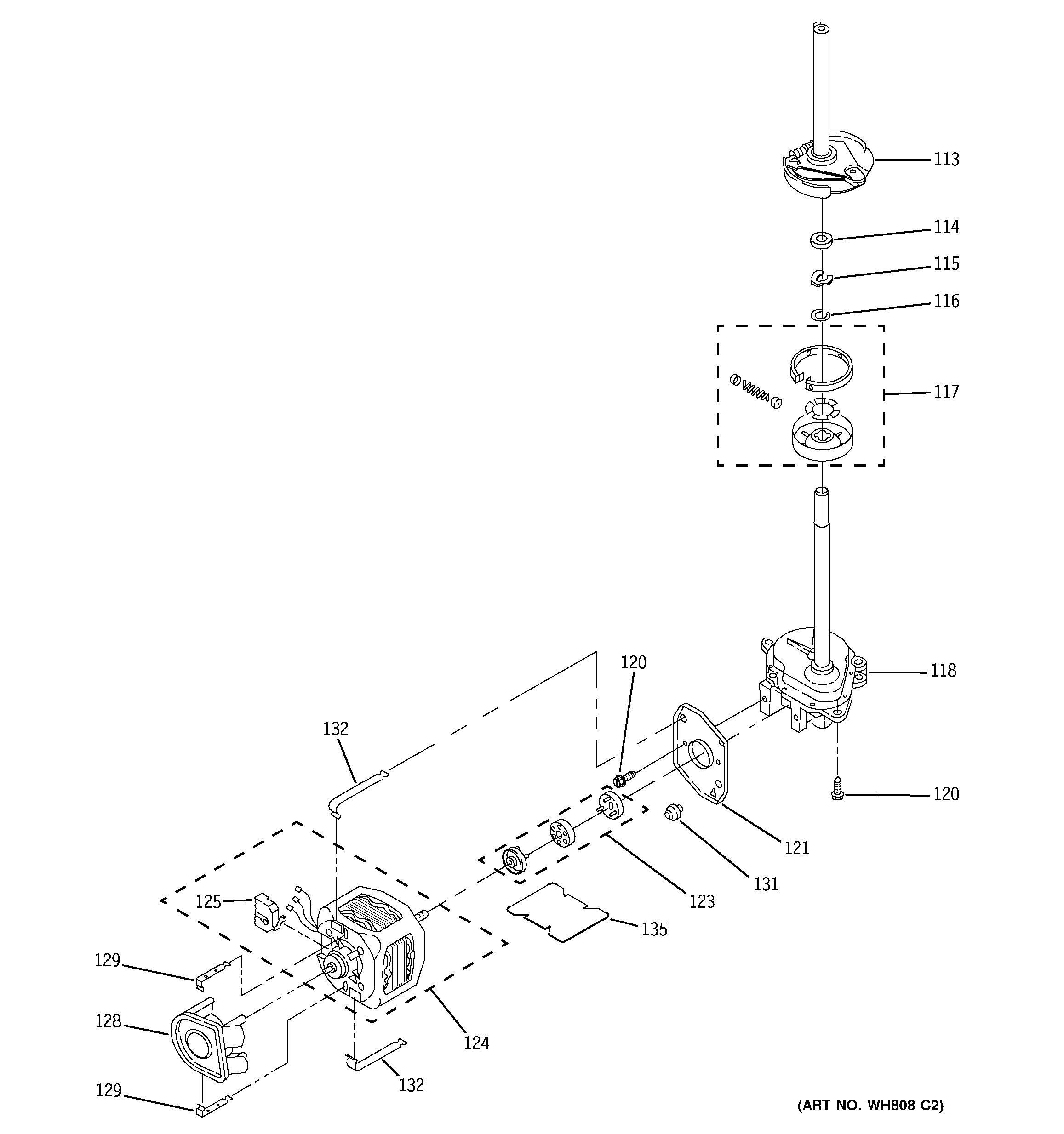 Assembly View for MOTOR & PUMP PARTS | WSM2420D1WW