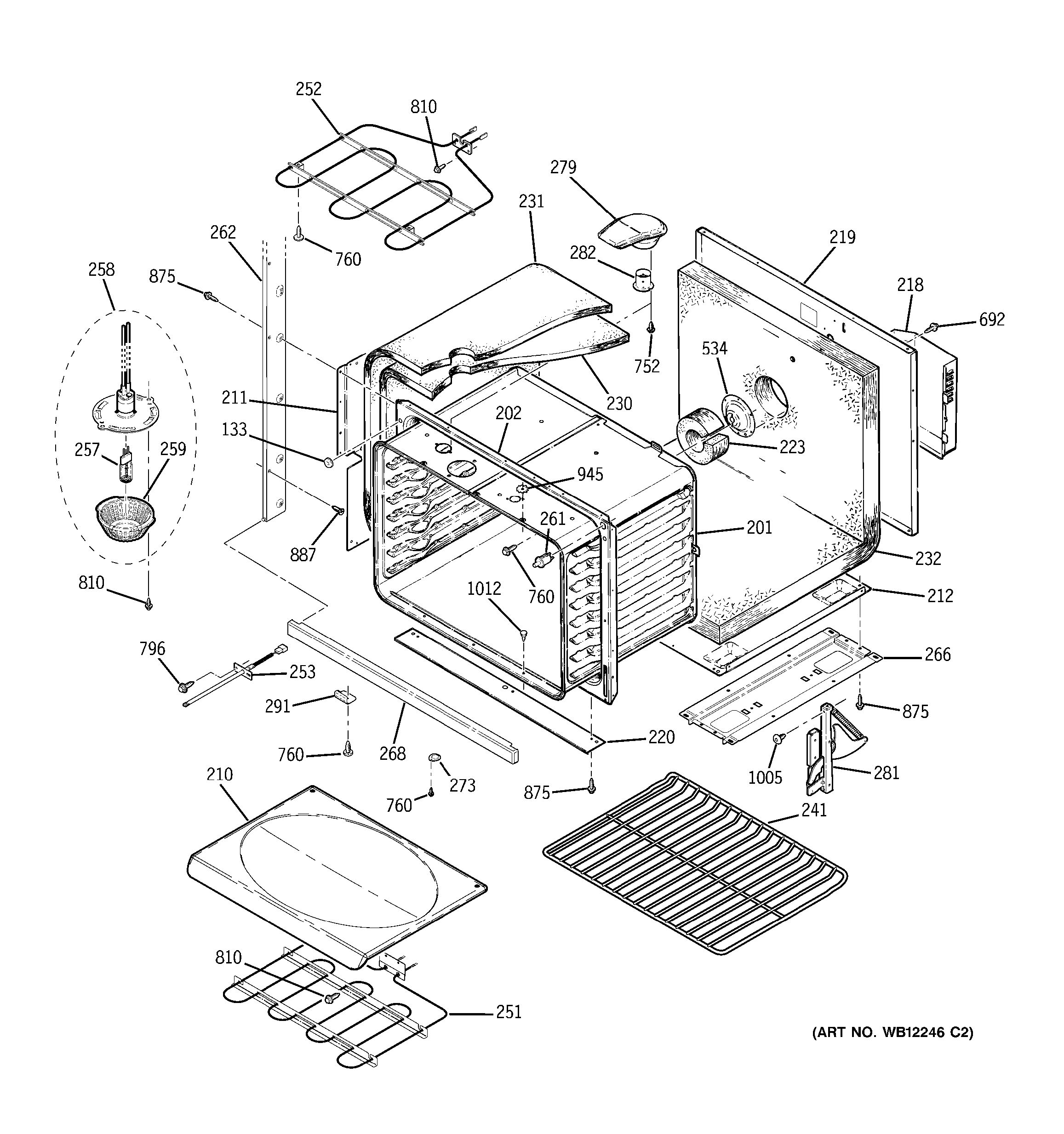 Assembly View for LOWER BODY | JTP56SD1SS