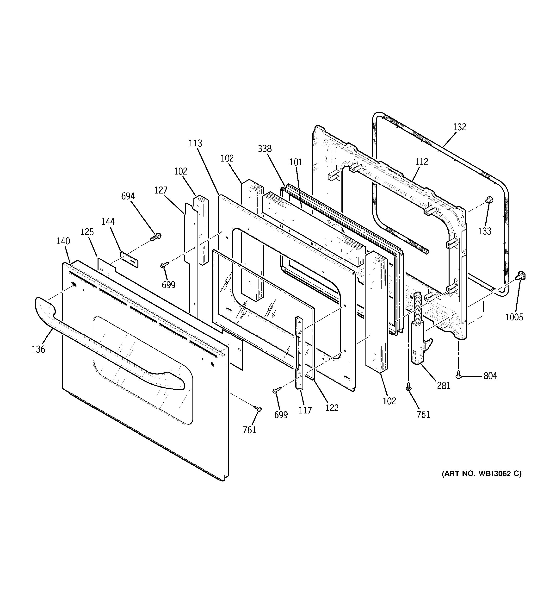 Assembly View for DOOR | JTP25SH3SS