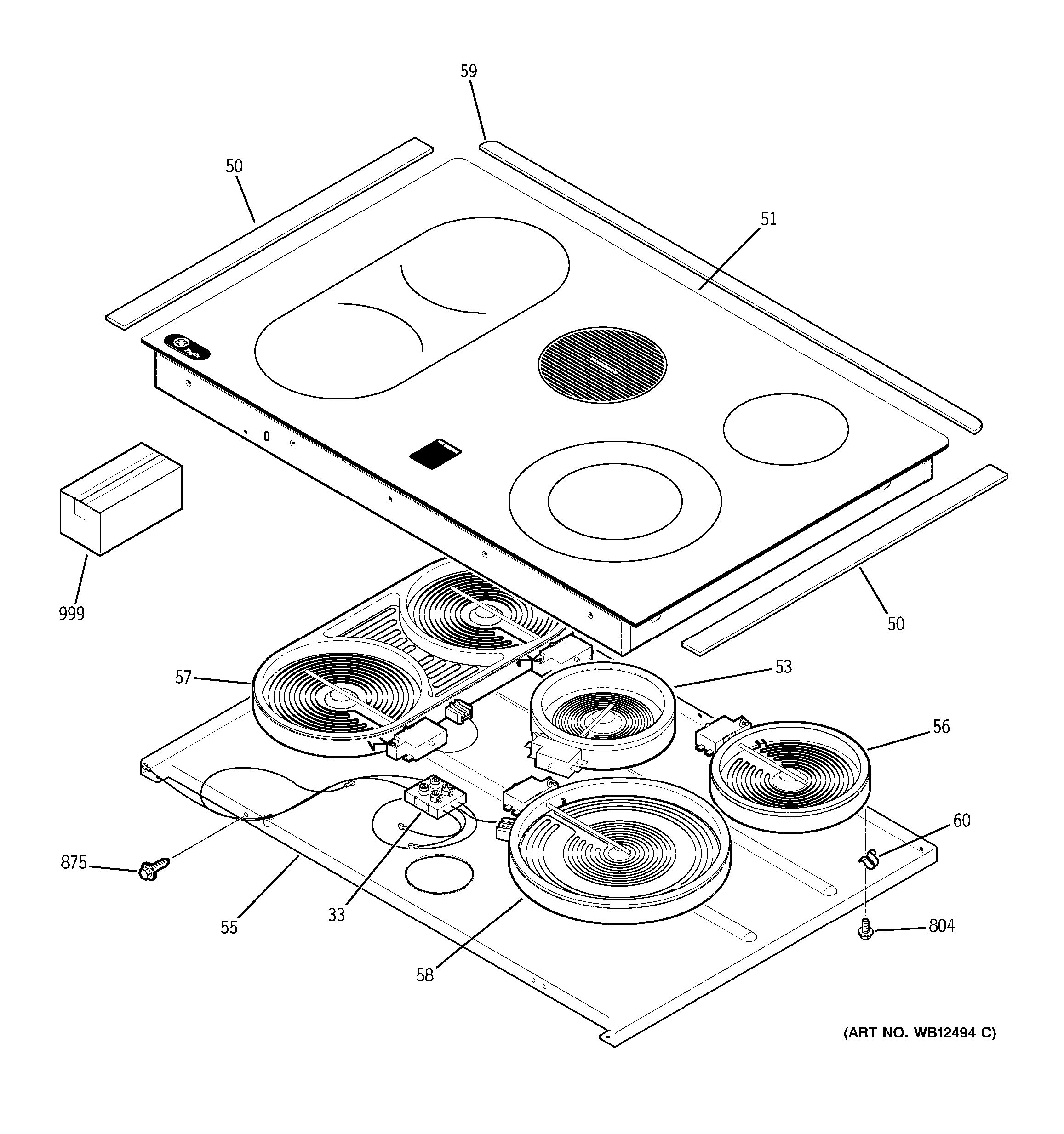 Assembly View for COOKTOP | JD968SF1SS