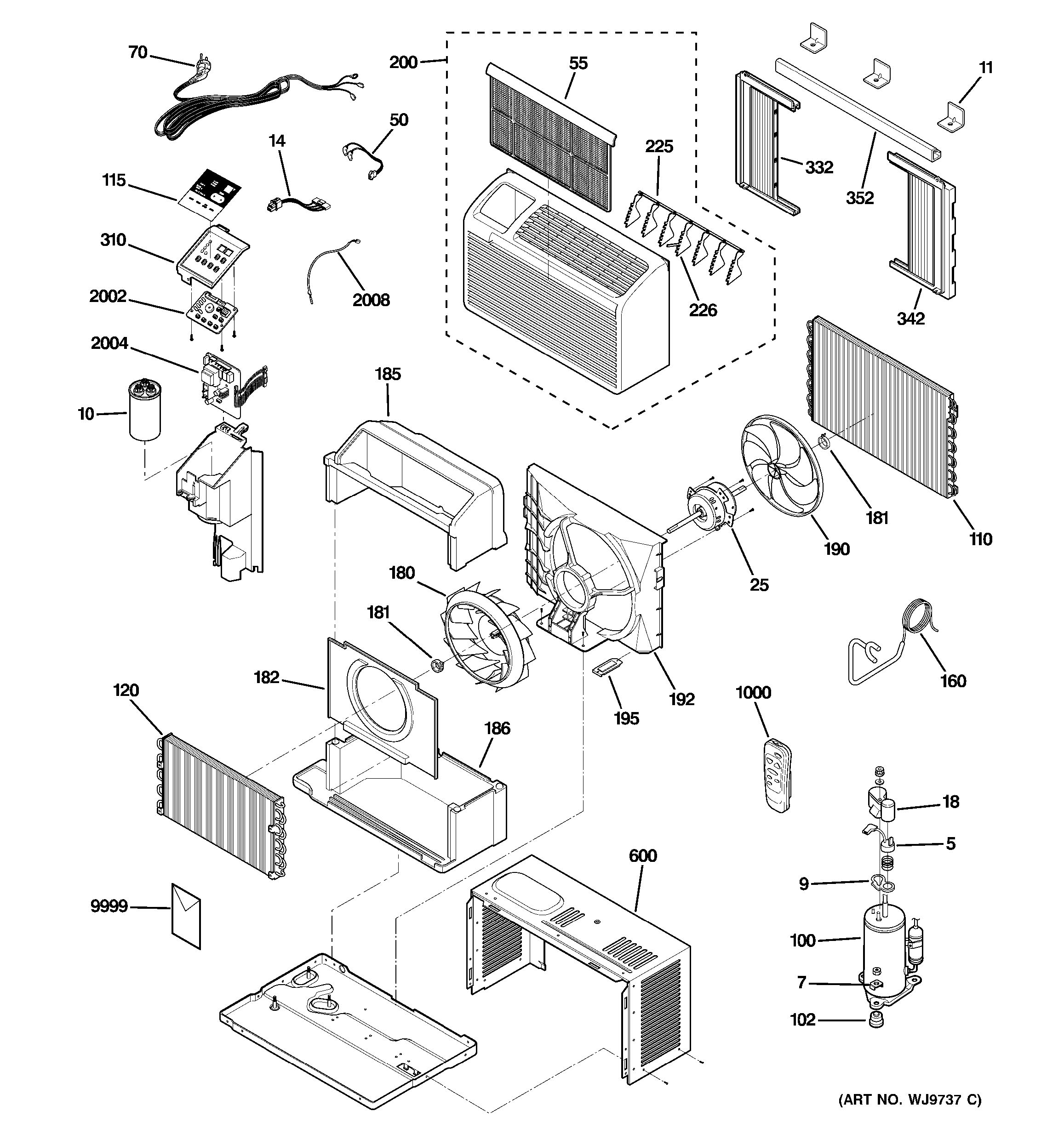 Assembly View for ROOM AIR CONDITIONER AGW05LHG1