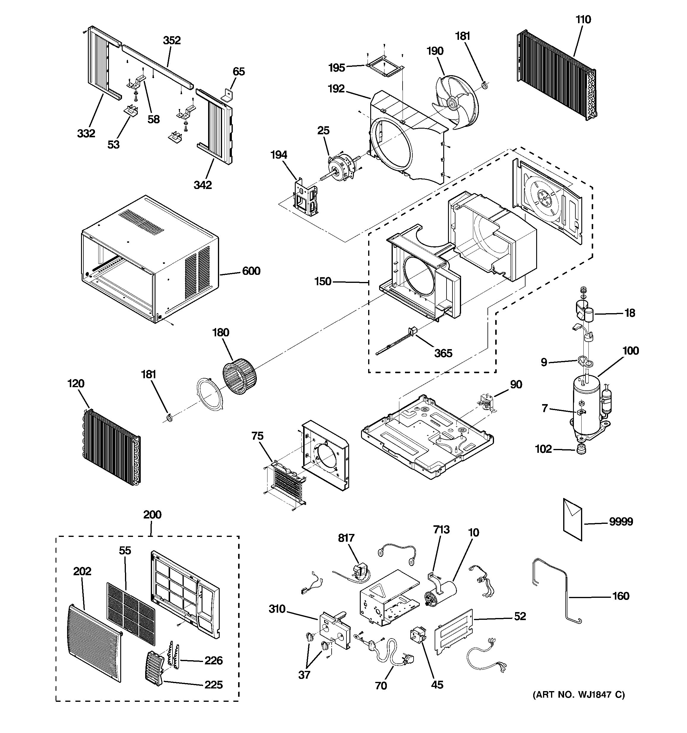 Assembly View for ROOM AIR CONDITIONER | AGE12DHG1