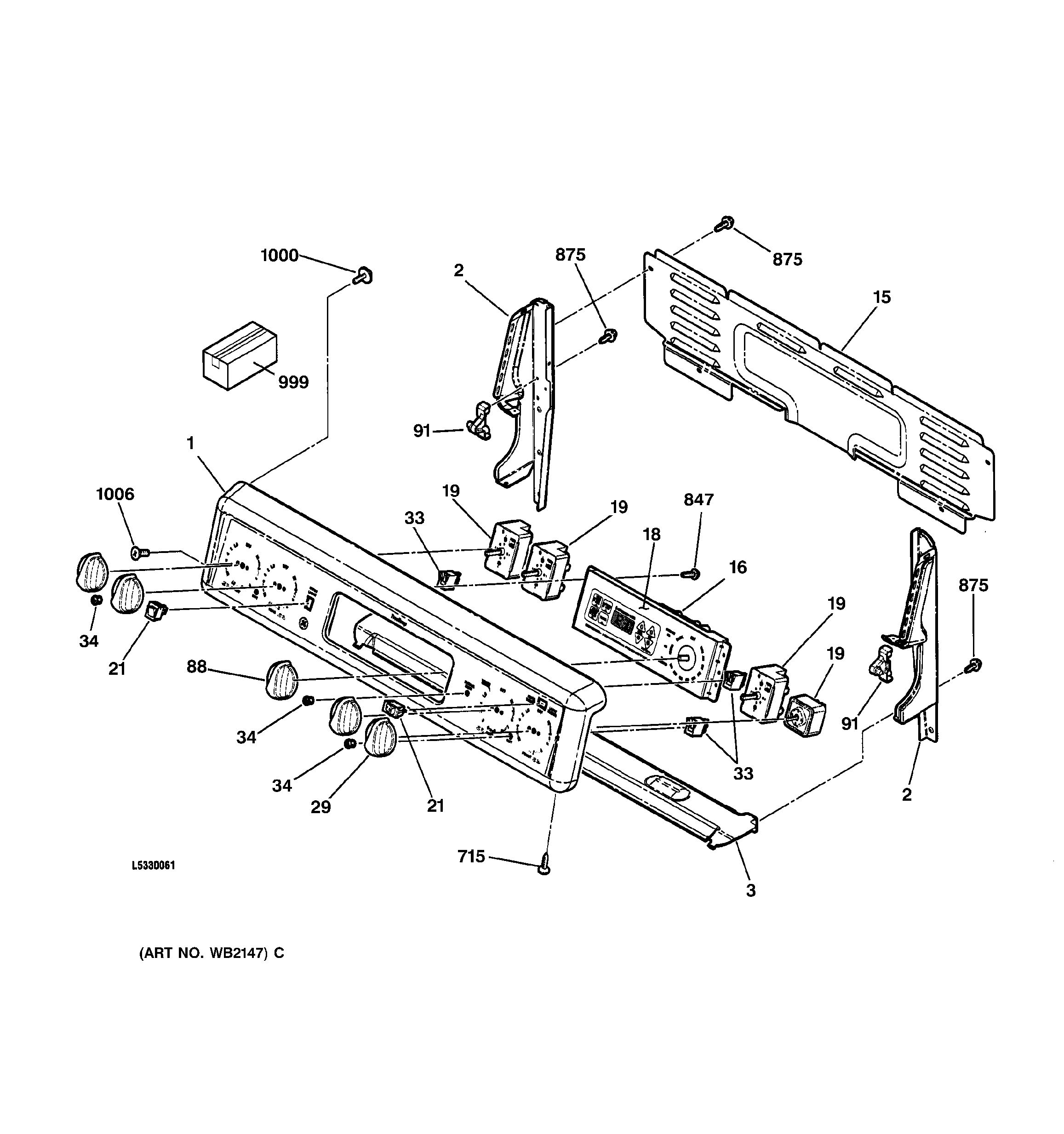 Assembly View for CONTROL PANEL | JBP78CB1CC