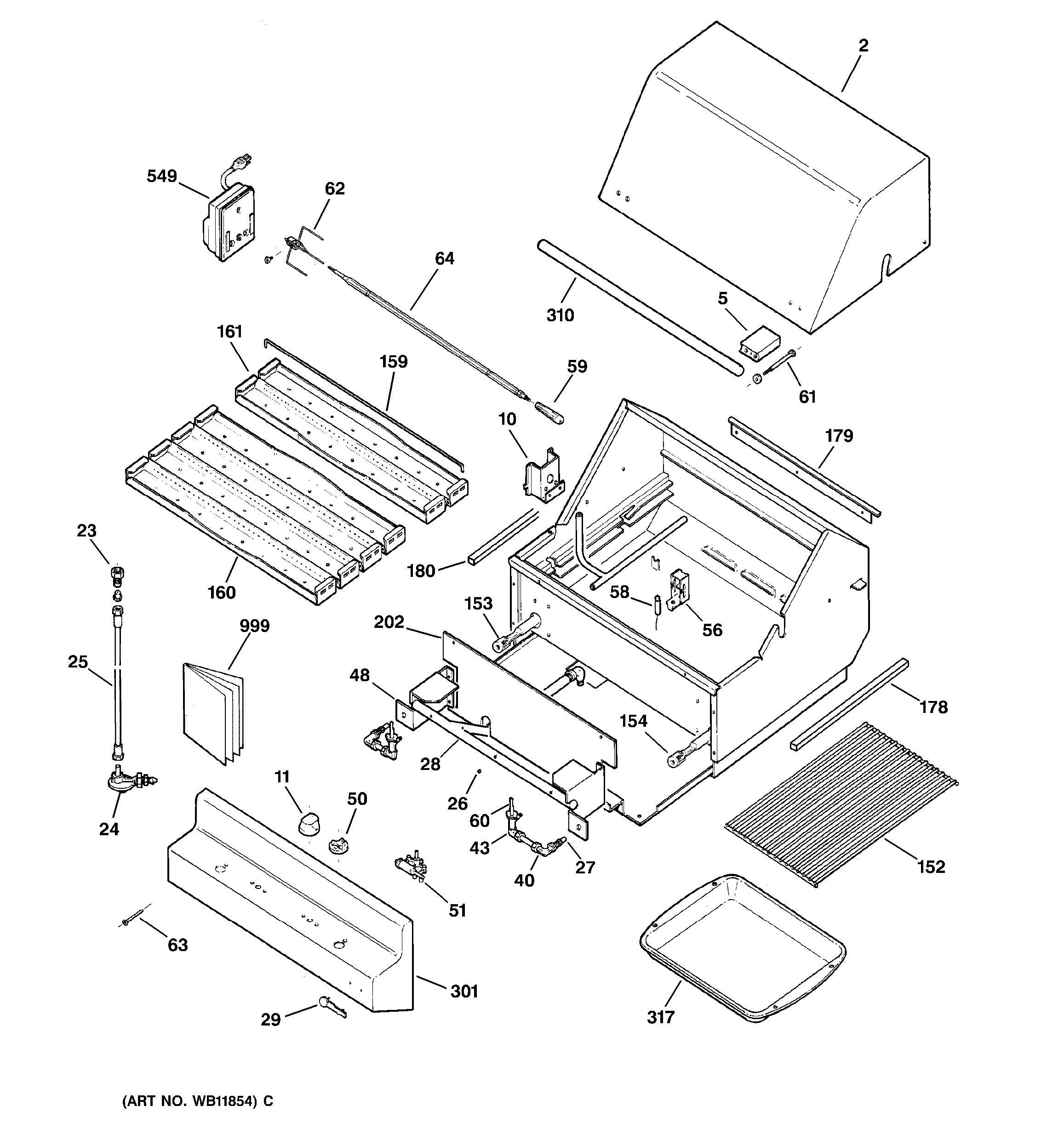 Assembly View for GAS RANGE ZGG24L20BSS