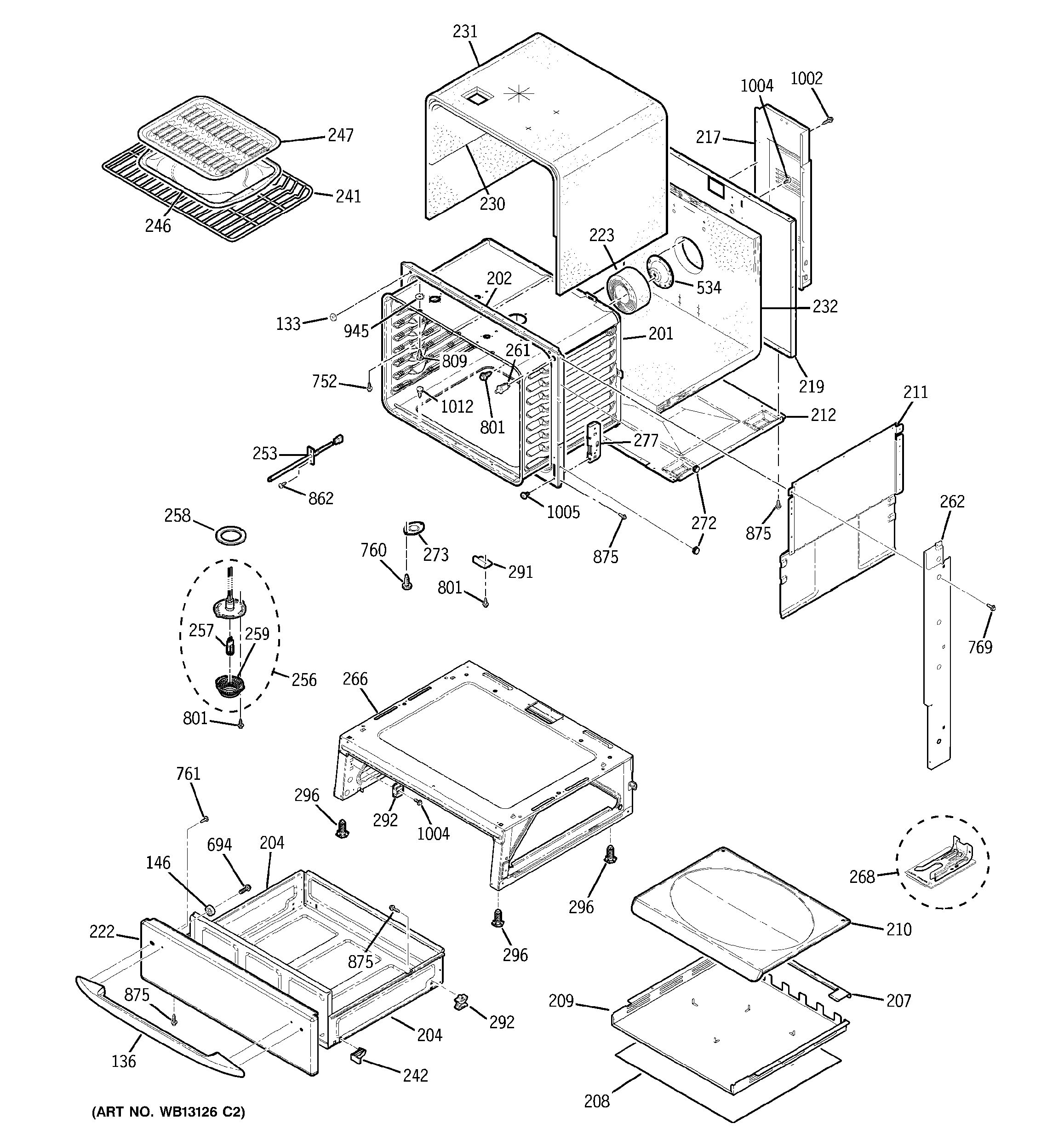 Assembly View for BODY PARTS | JGSP48SH2SS