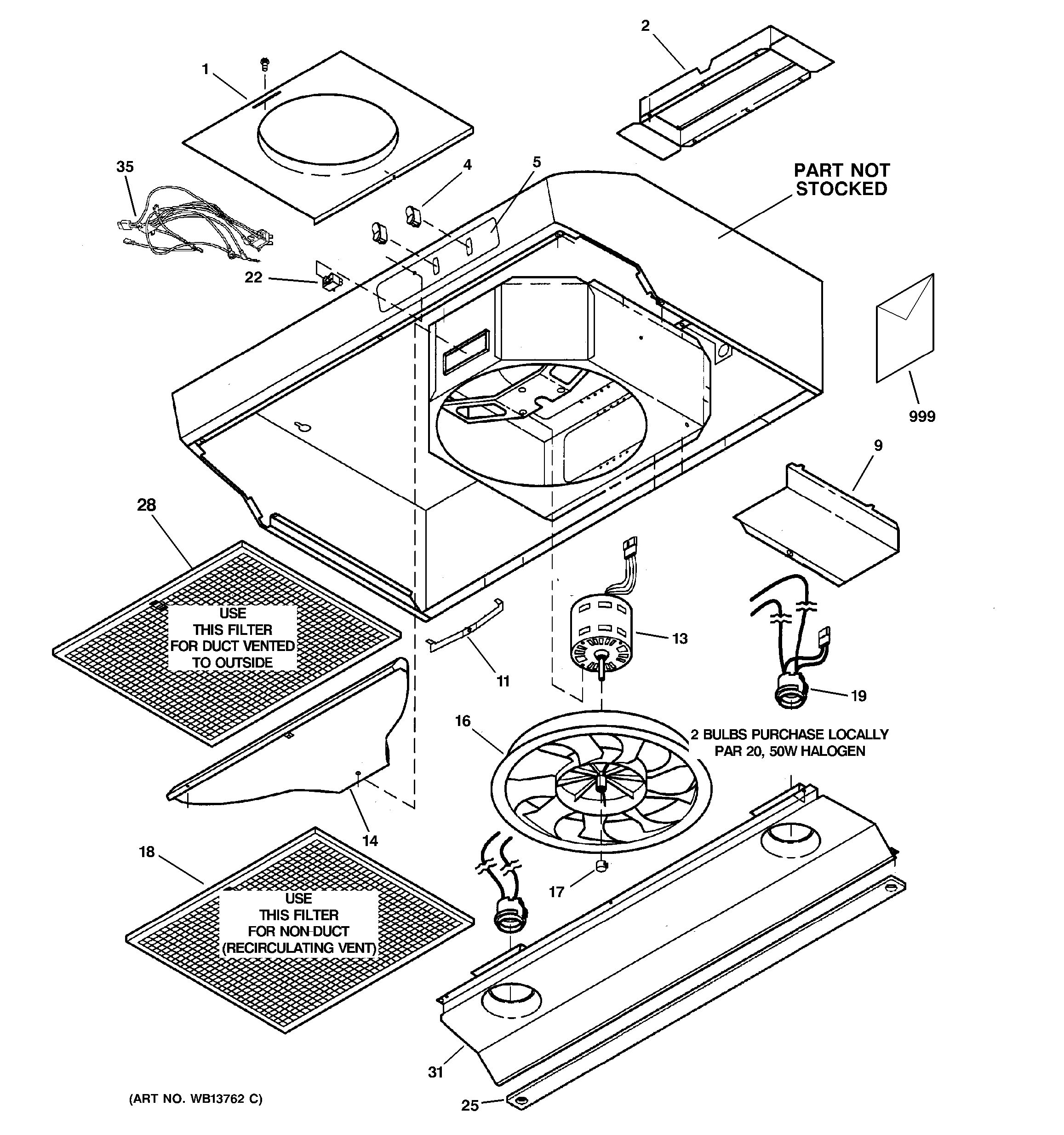 Assembly View For Range Hood 