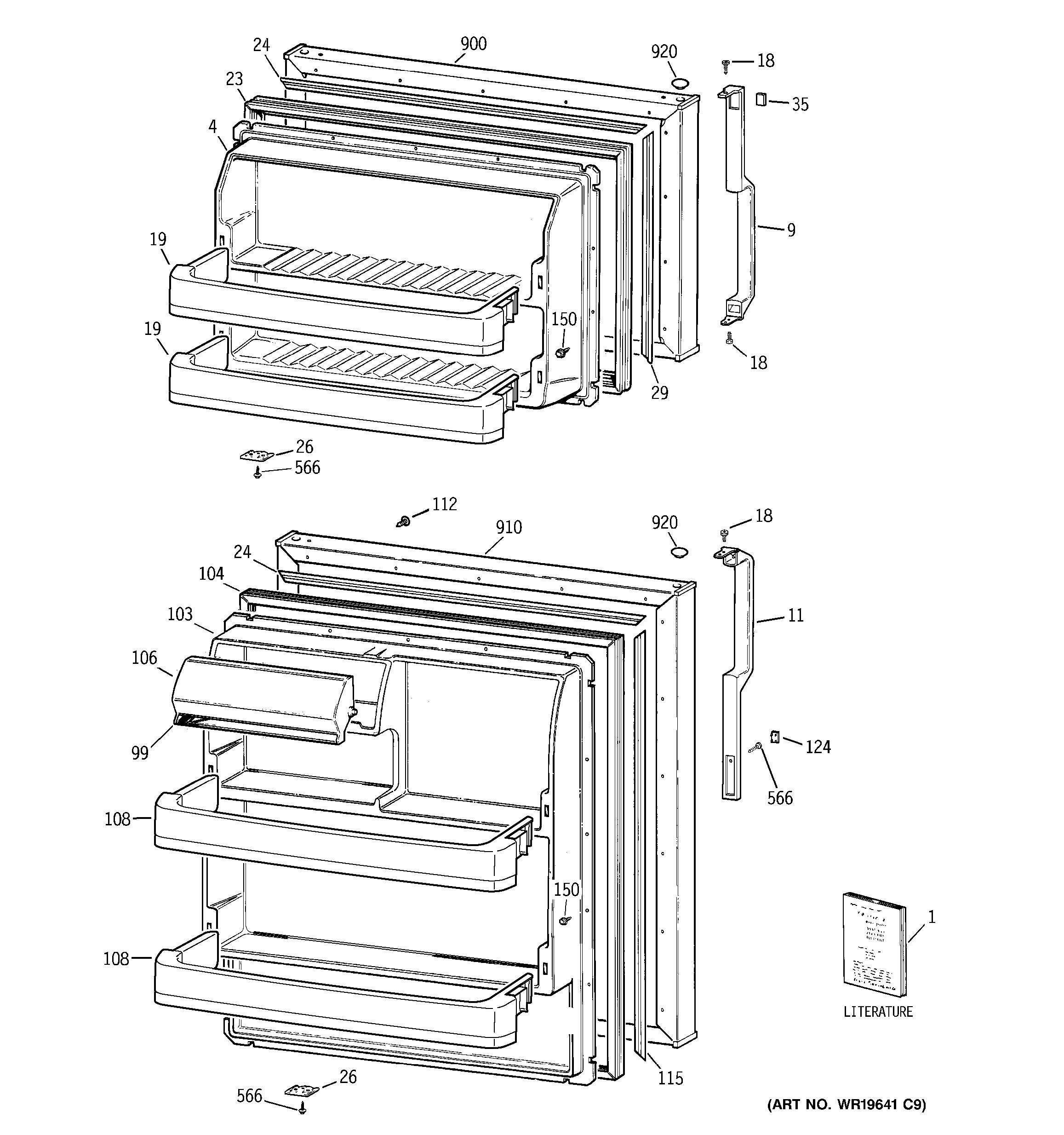 Assembly View for DOORS | GTS17JBSERBB