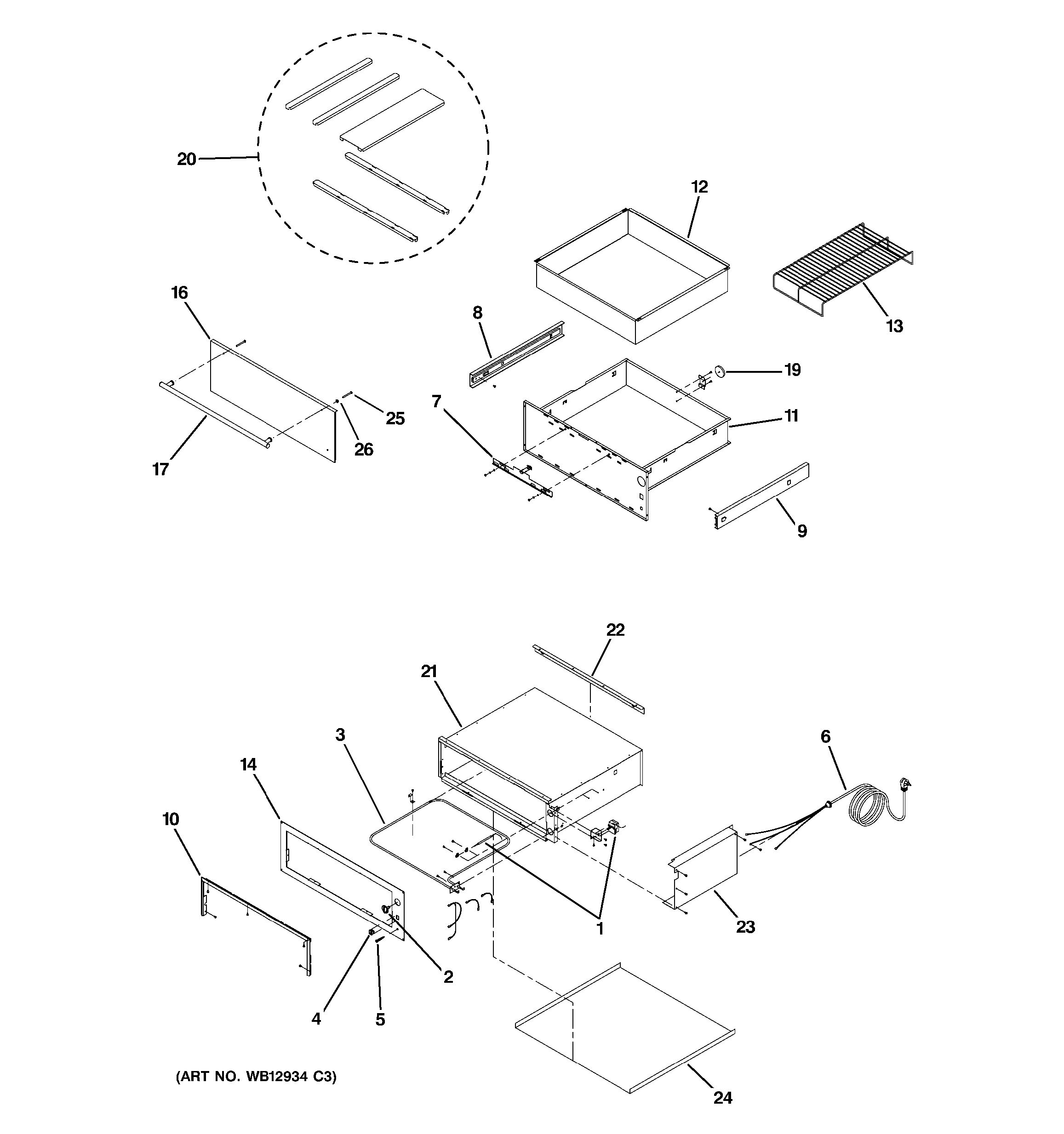 Assembly View for WARMING DRAWER ASSEMBLY | ZKD910SF1SS