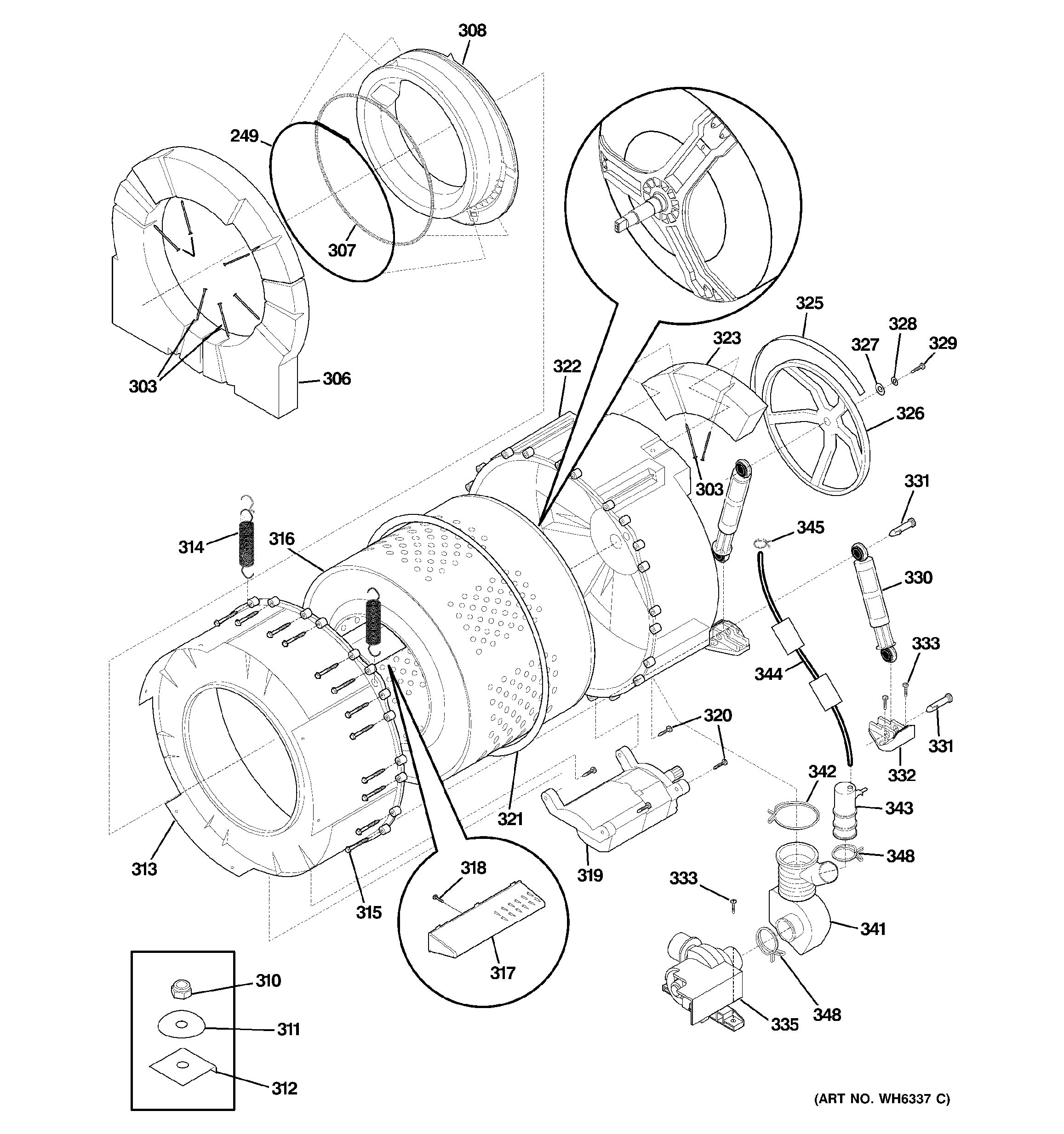 Assembly View for TUB & MOTOR | WSXH208F0WW