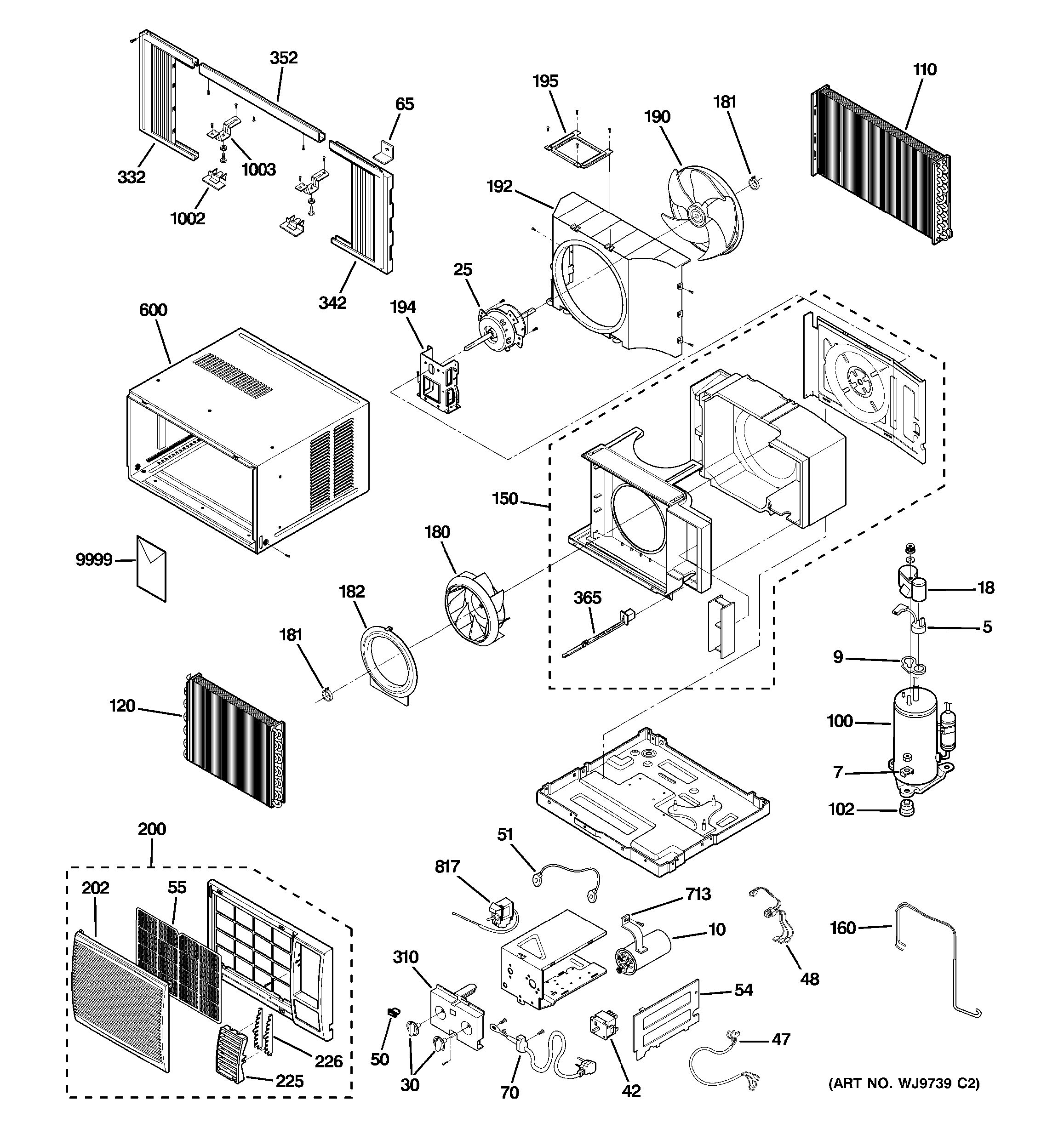 Assembly View for ROOM AIR CONDITIONER | AGV14AJG1