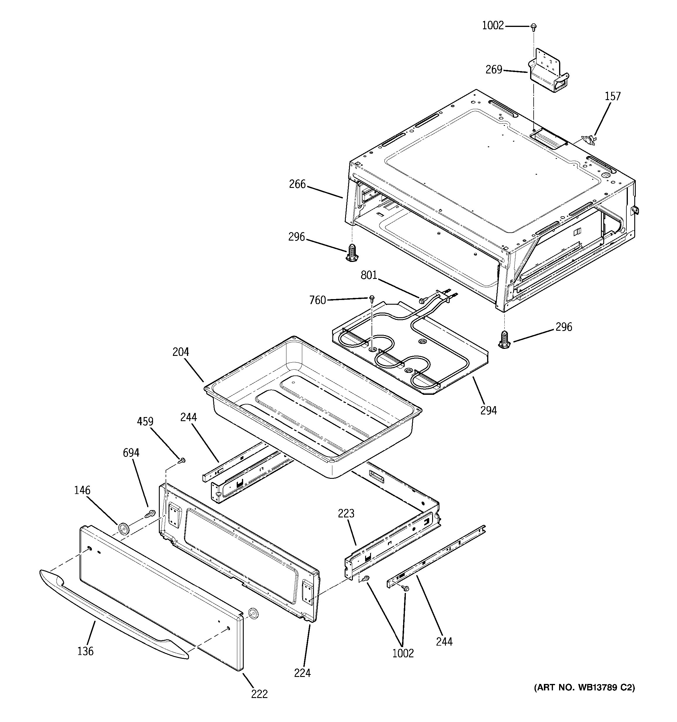 Assembly View for WARMING DRAWER JB900SK1SS