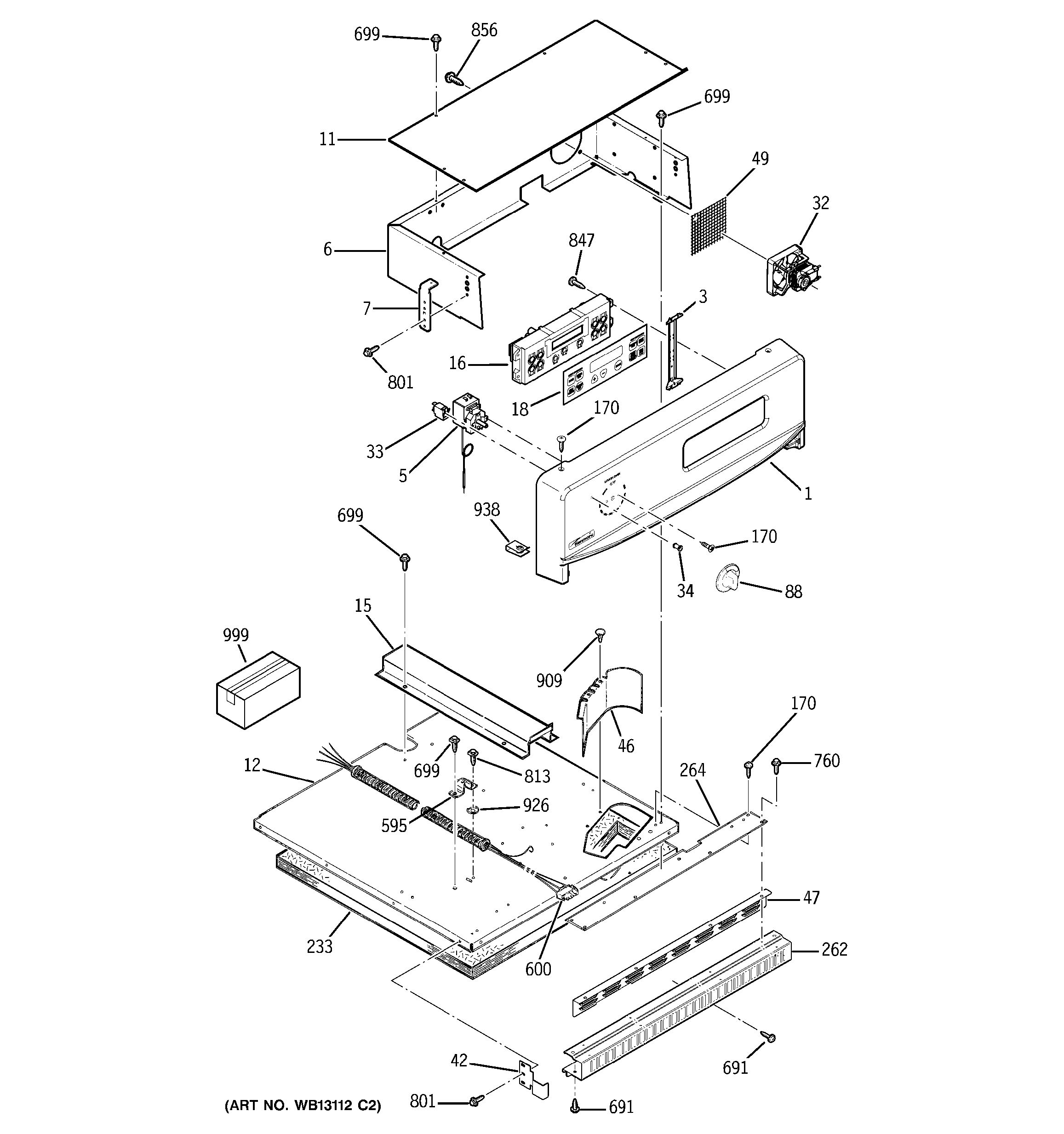 Assembly View for CONTROL PANEL | JRP28SK1SS